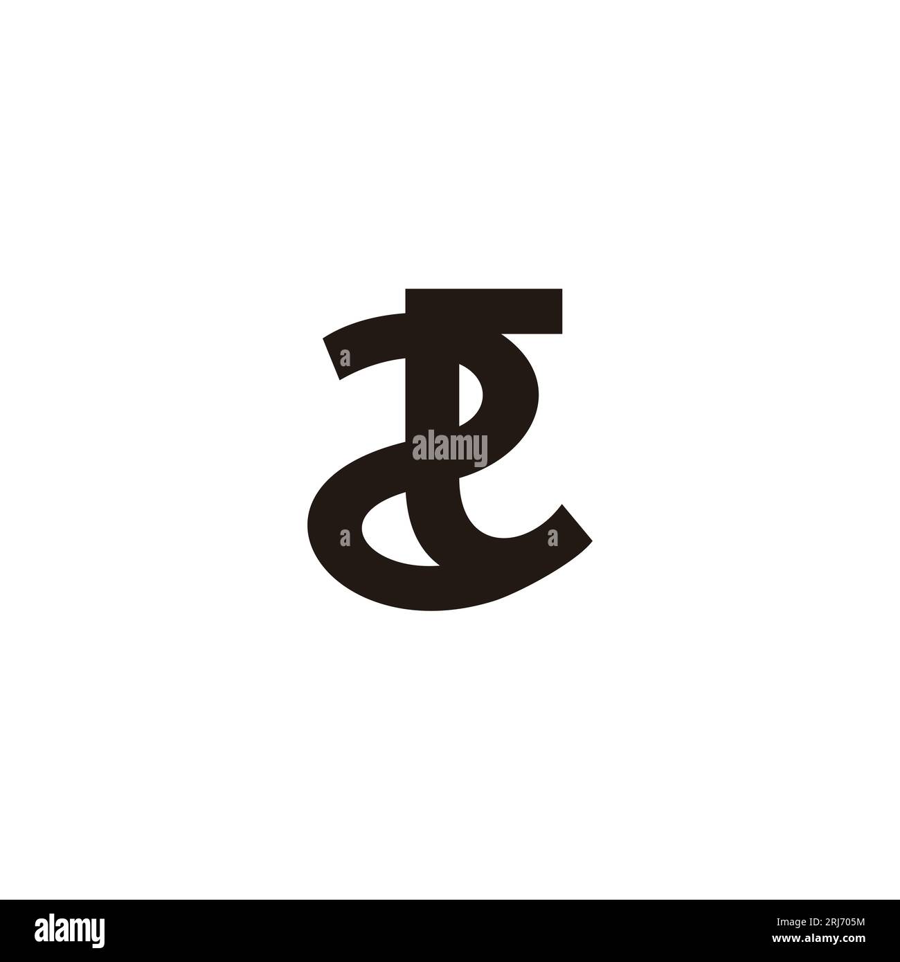 letter 2c linked curves simple logo vector Stock Vector Image & Art - Alamy