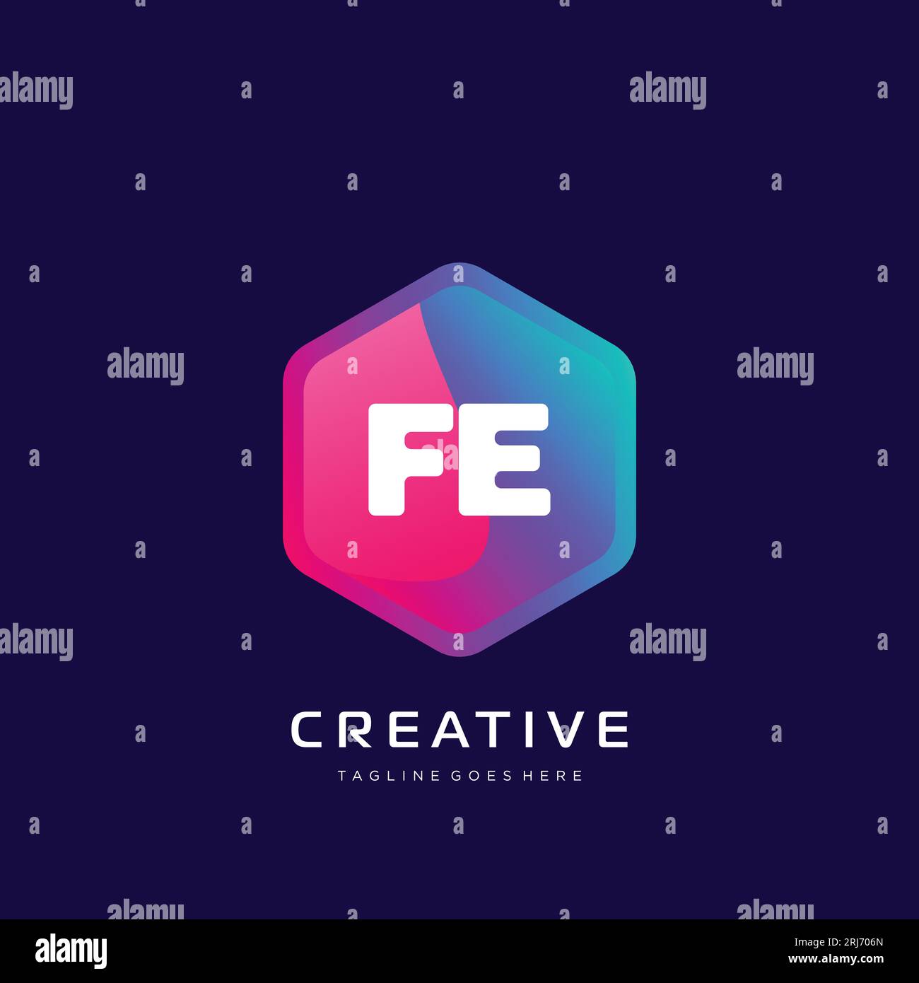 initial logo With Colorful template vector. Stock Vector