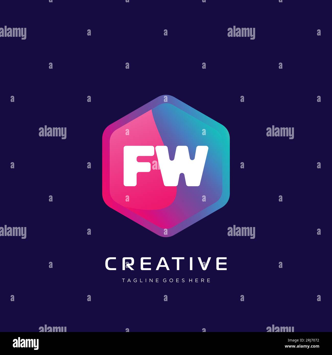 initial logo With Colorful template vector. Stock Vector
