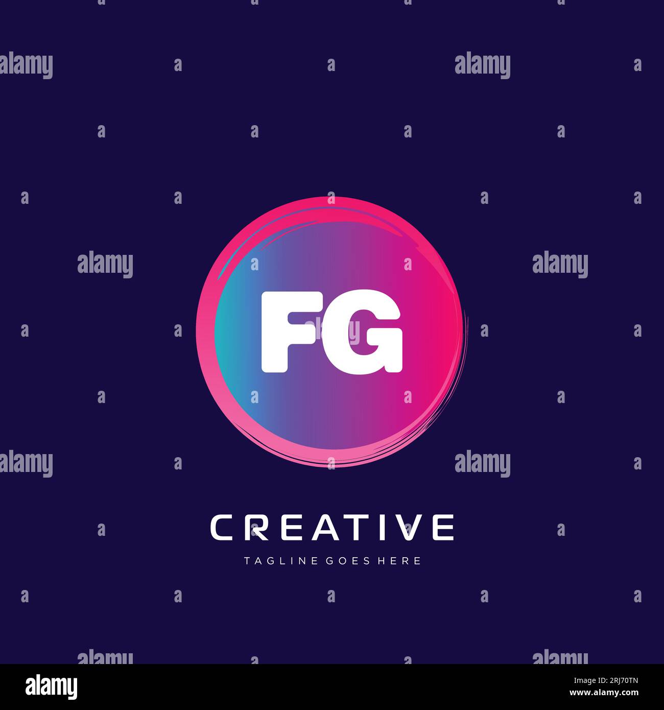initial logo With Colorful template vector. Stock Vector