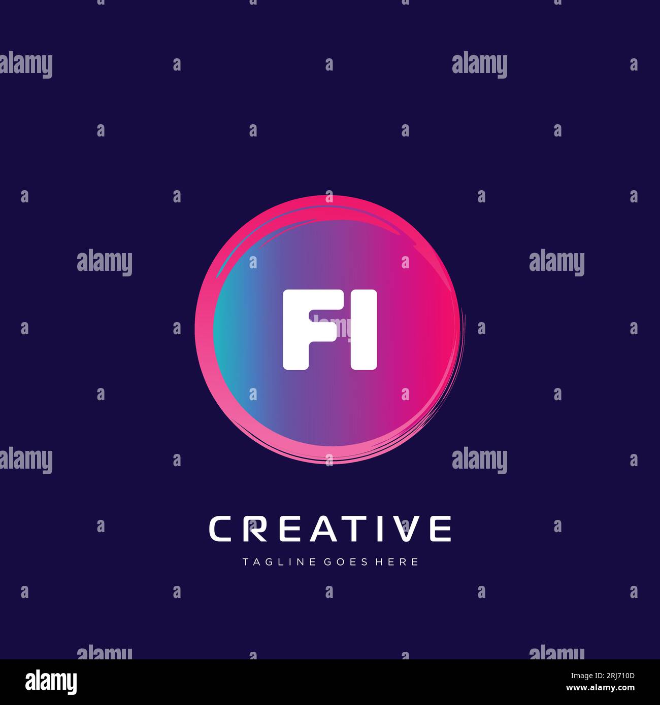 initial logo With Colorful template vector. Stock Vector
