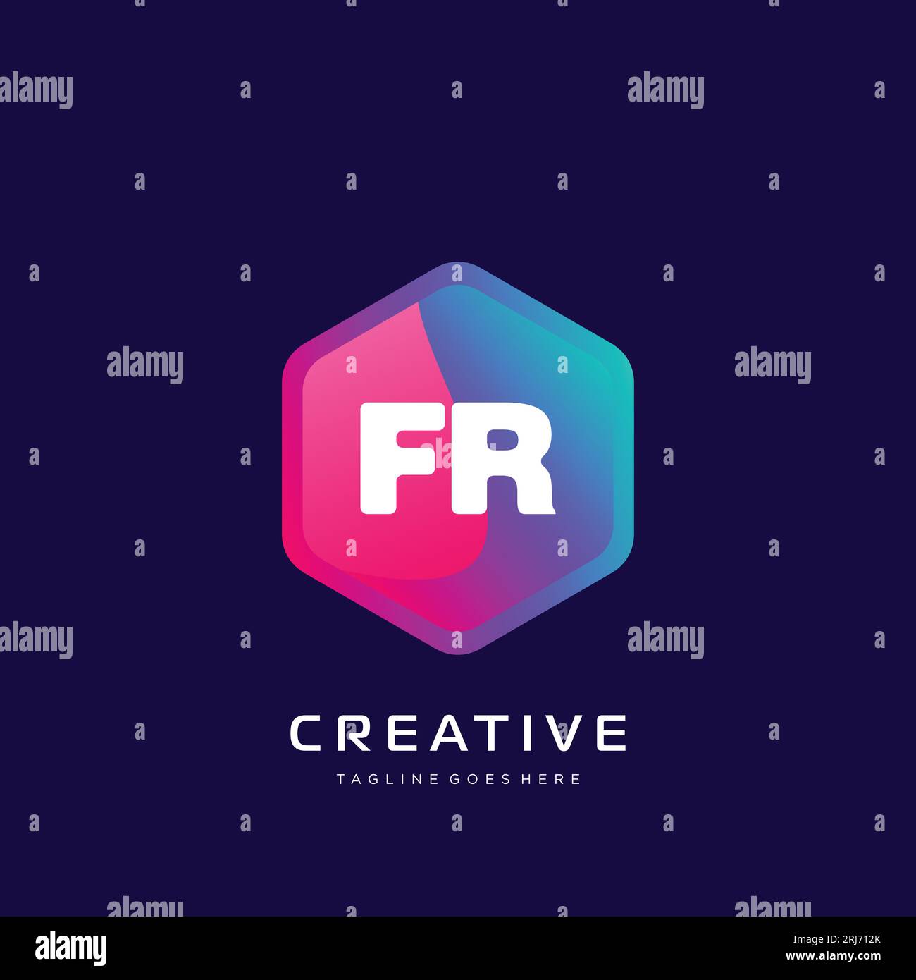initial logo With Colorful template vector. Stock Vector