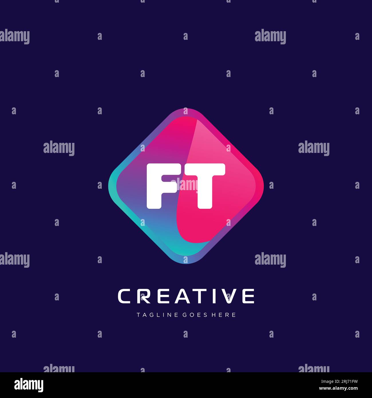 initial logo With Colorful template vector. Stock Vector