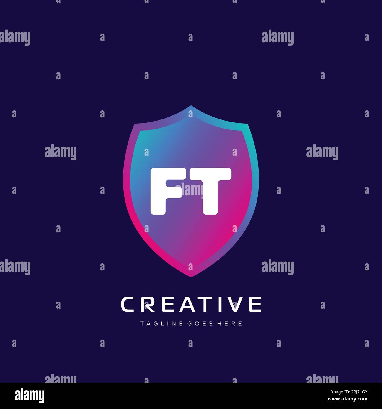 initial logo With Colorful template vector. Stock Vector