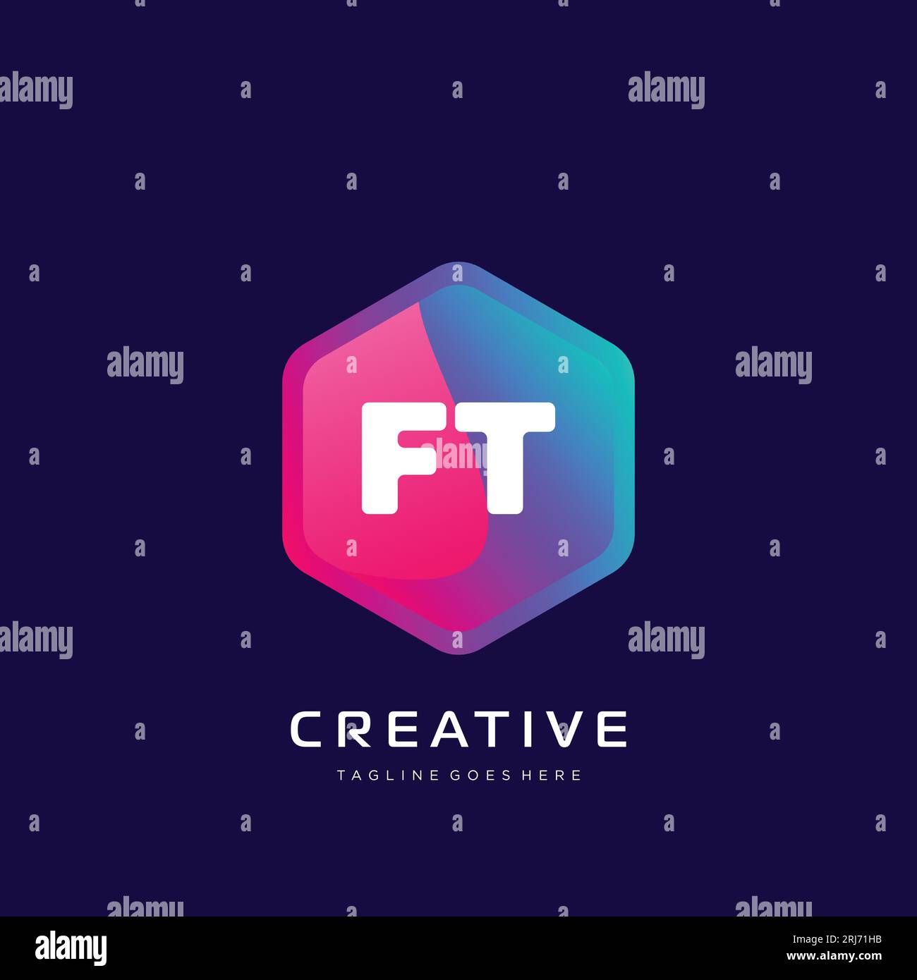 initial logo With Colorful template vector. Stock Vector