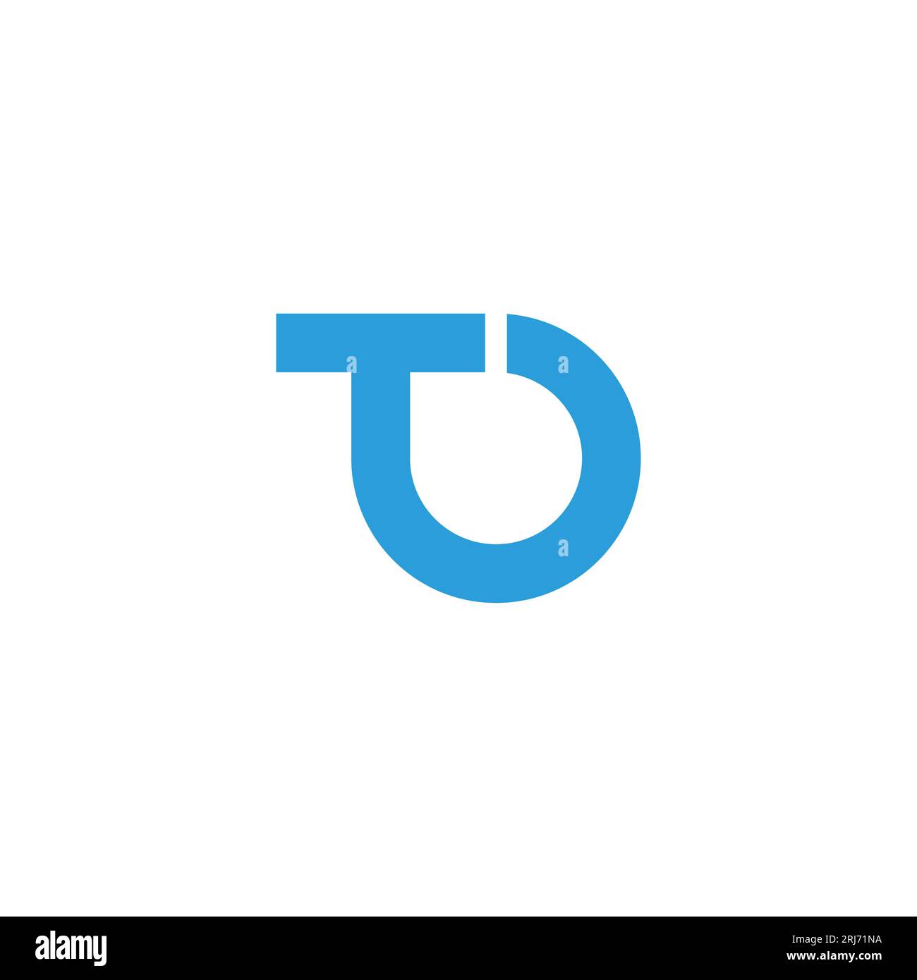 letter td drop water simple logo vector Stock Vector