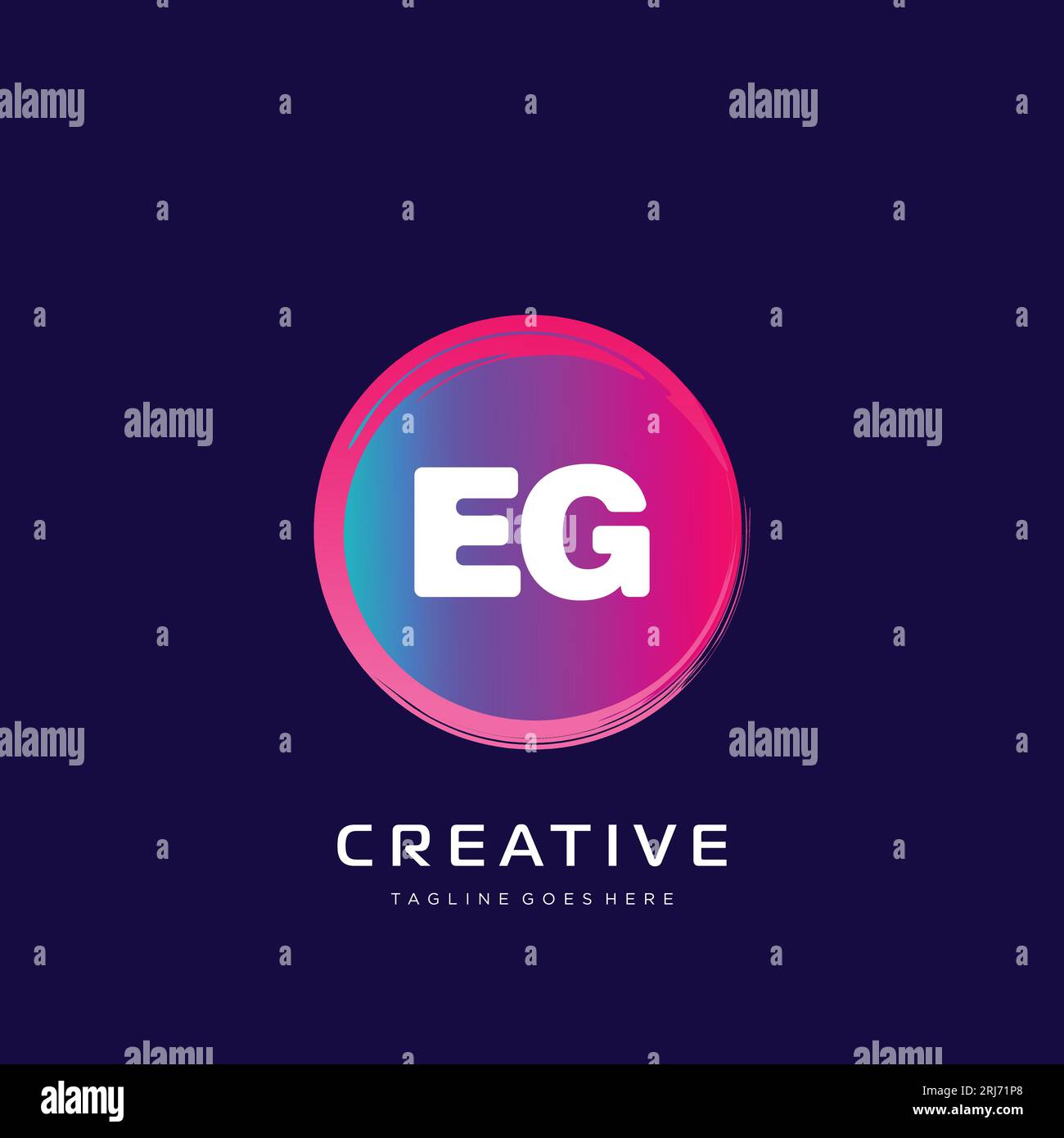 initial logo With Colorful template vector. Stock Vector
