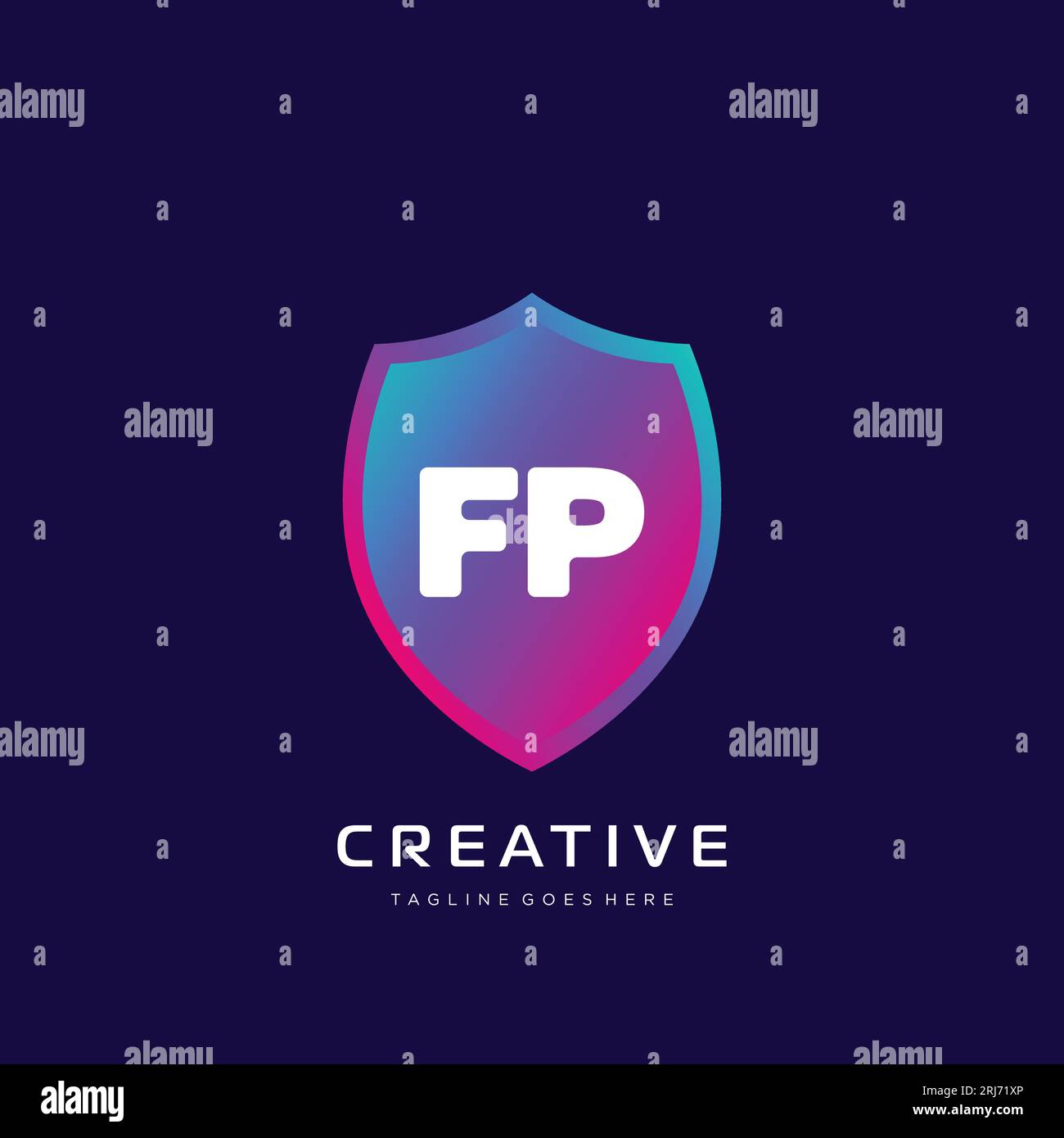 initial logo With Colorful template vector. Stock Vector
