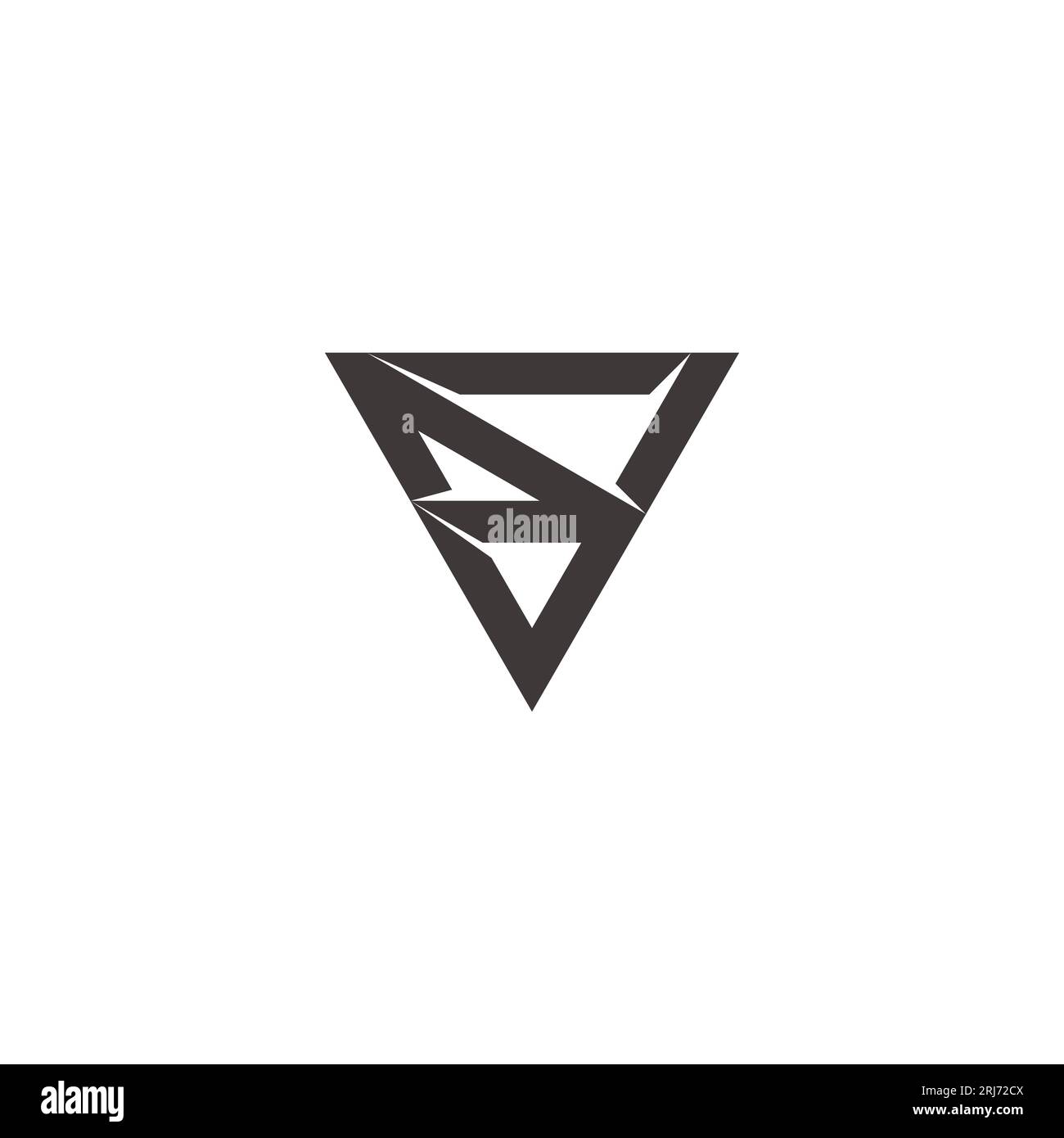 letter sv triangle simple geometric logo vector Stock Vector
