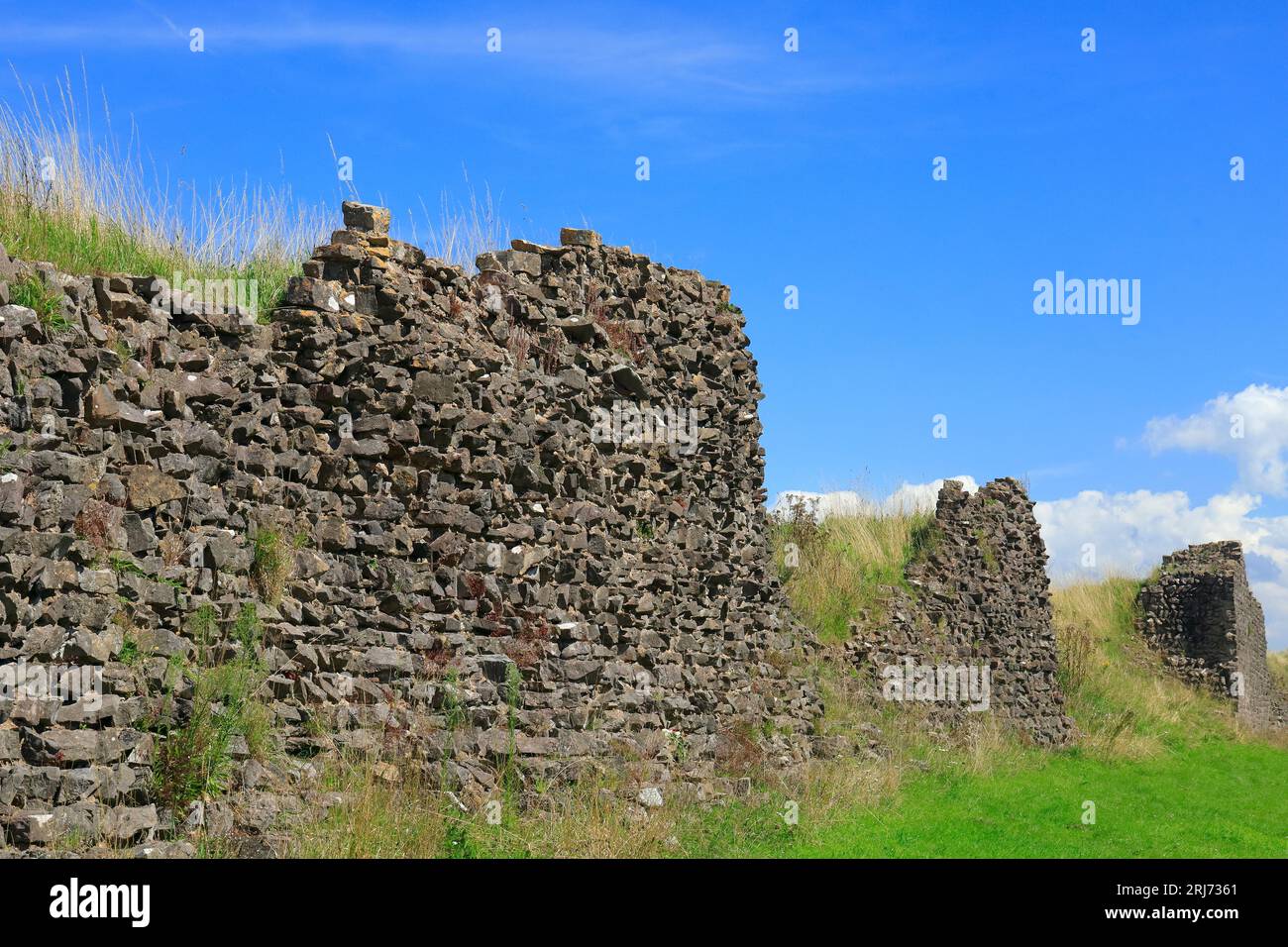 Well preserved and impressive Roman walls surrounding Venta Silurum, a ...