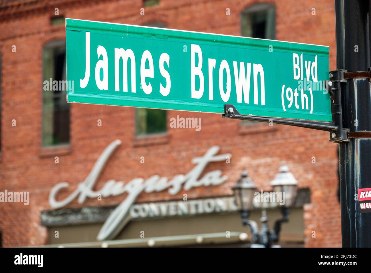 Augusta Street,James Brown Boulevard,street sign