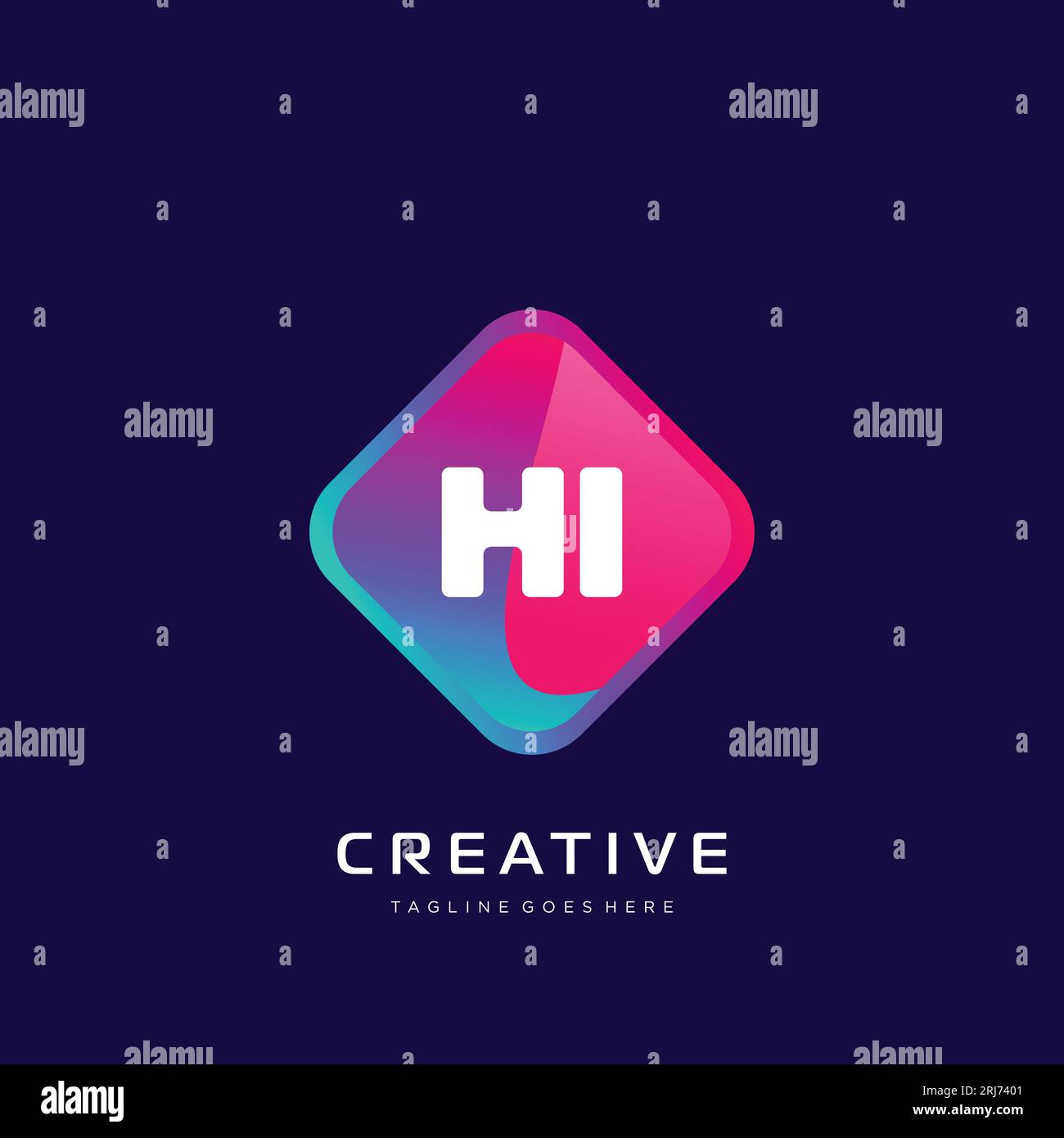initial logo With Colorful template vector. Stock Vector