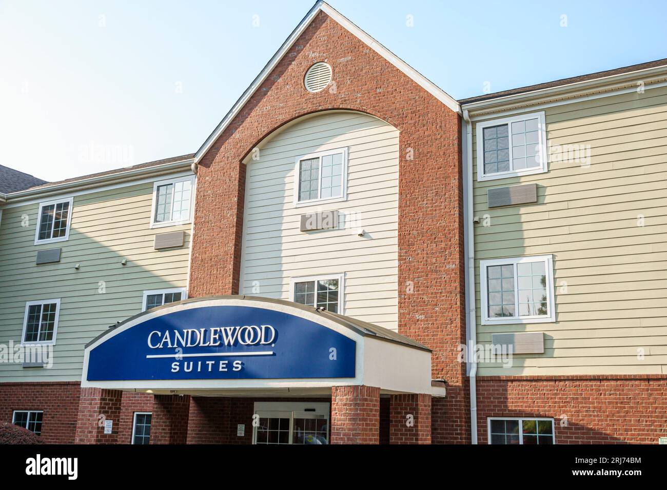 Augusta Georgia,Candlewood Suites IHG hotel,outside exterior,building front entrance,sign information,promoting promotion,advertising Stock Photo