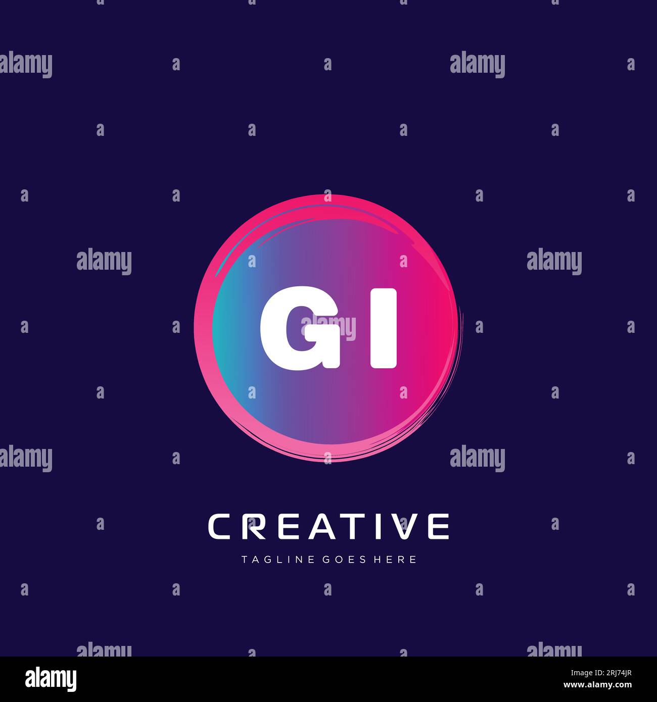 initial logo With Colorful template vector. Stock Vector