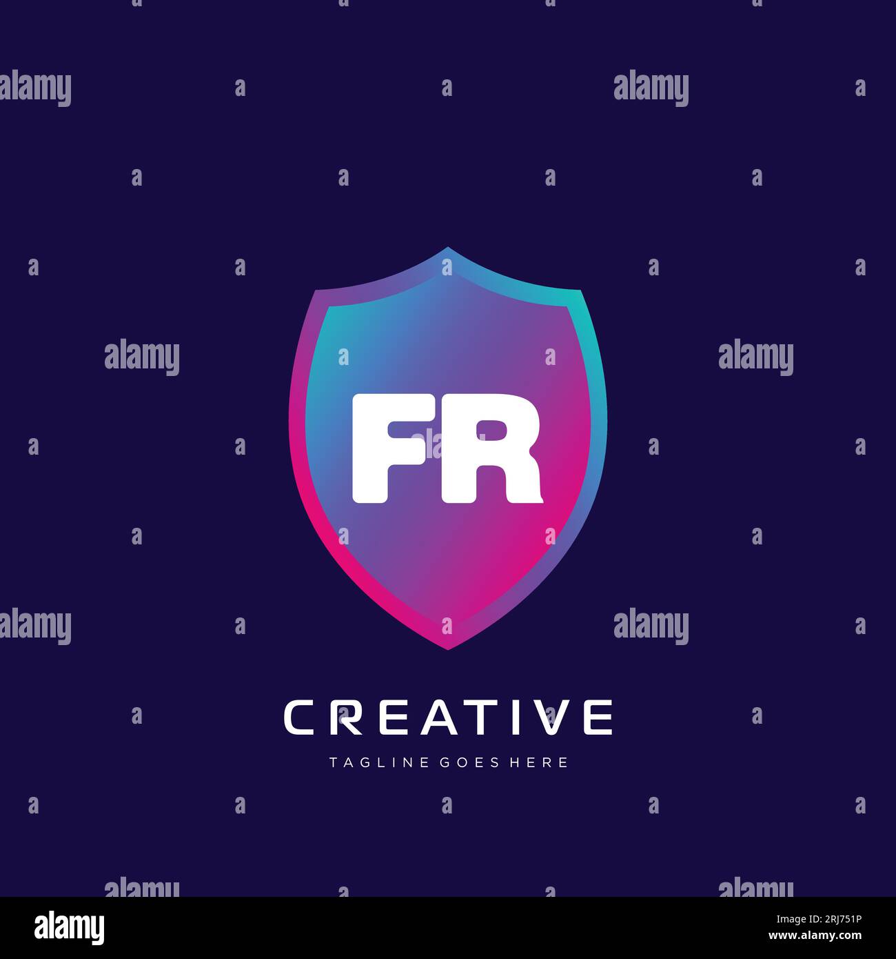 initial logo With Colorful template vector. Stock Vector