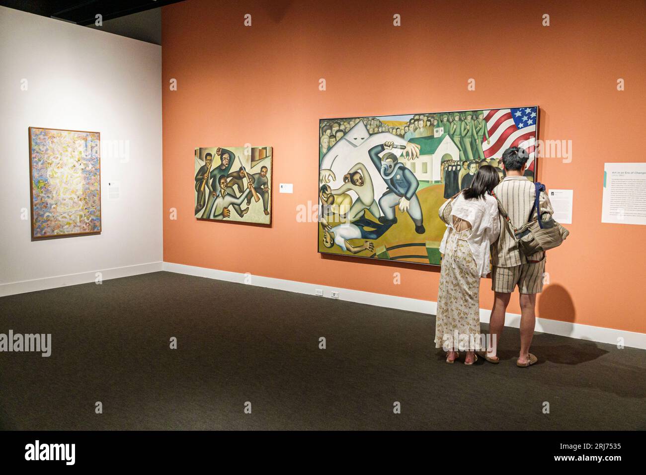 Charlotte North Carolina,South Tryon Street,Levine Center for the Arts,Mint Museum of Art Uptown,inside interior indoors,exhibit display collection,fi Stock Photo