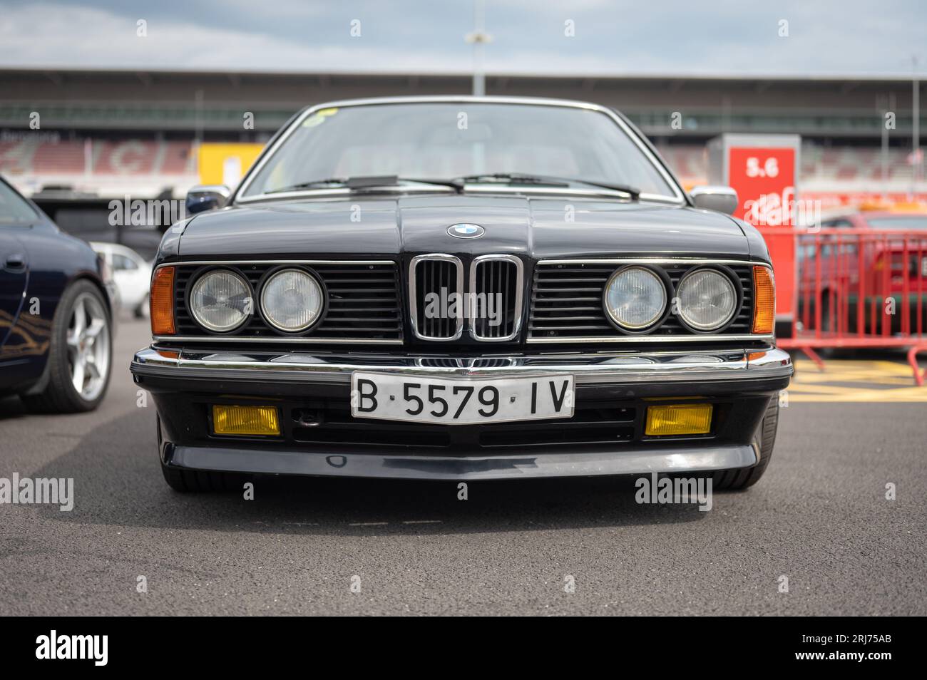 Front view of a high-end classic BMW E24 6 series Stock Photo