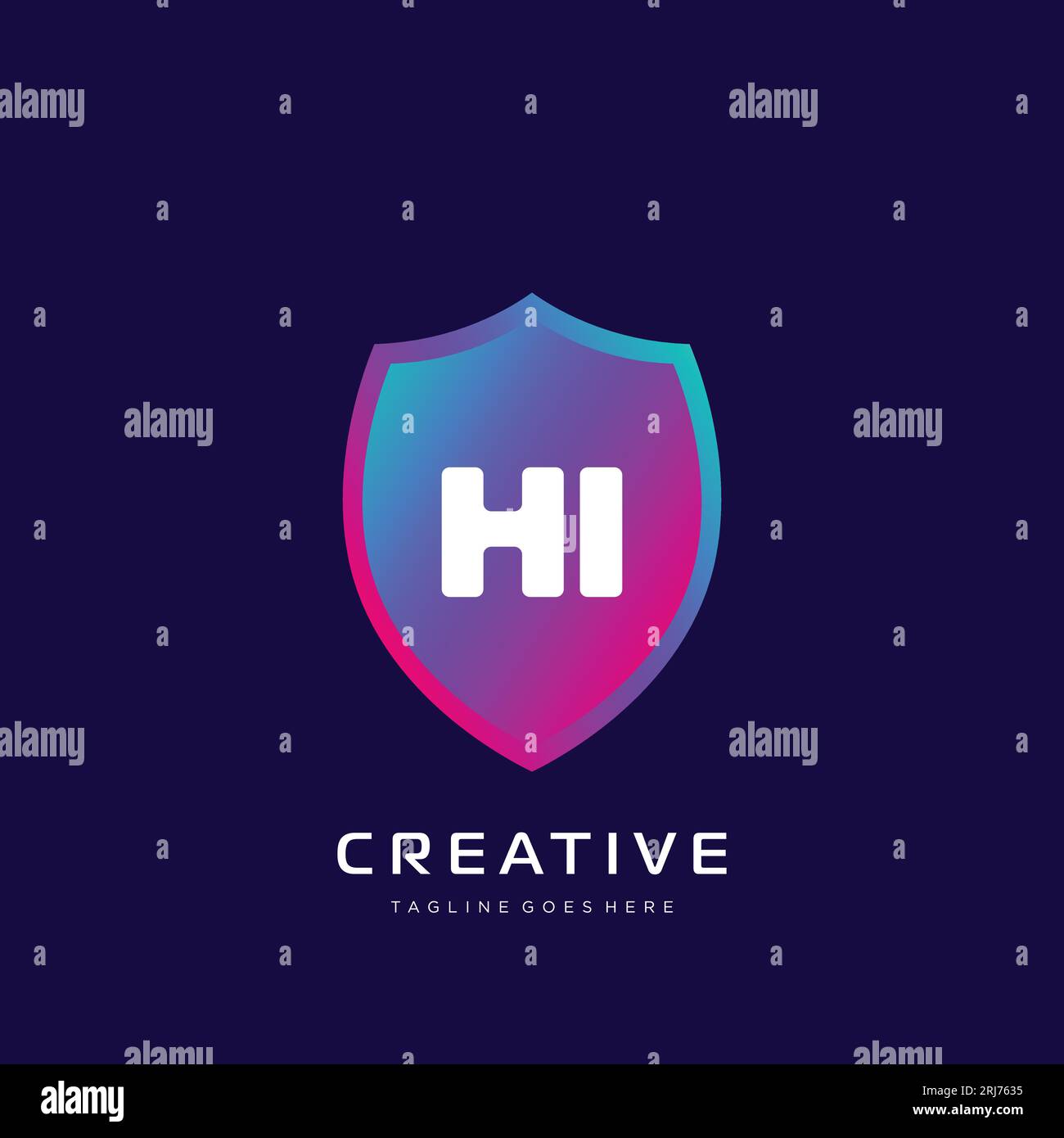 initial logo With Colorful template vector. Stock Vector