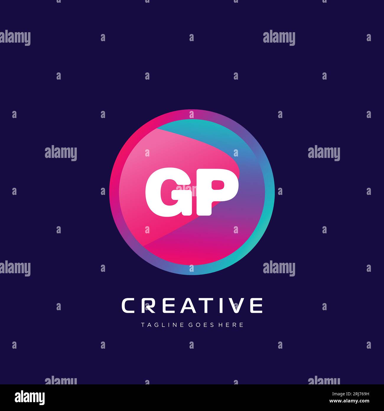 initial logo With Colorful template vector. Stock Vector
