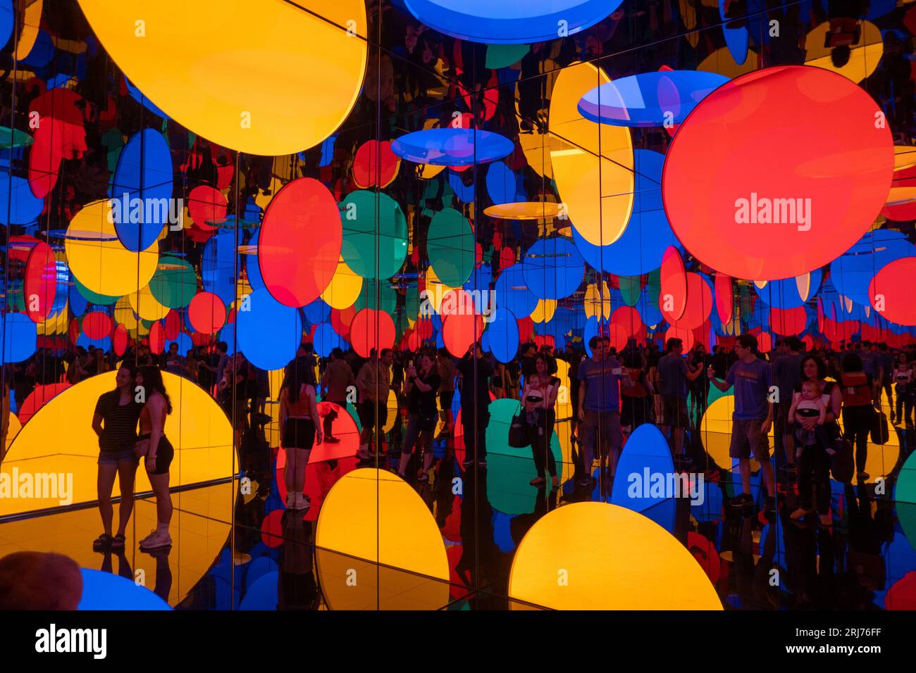 Yayoi Kusama exhibit at the David Zwirner Gallery in Manhattan NYC