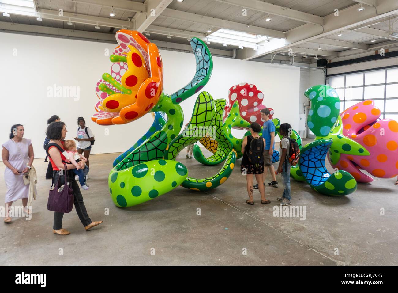 Yayoi Kusama exhibit at the David Zwirner Gallery in Manhattan NYC