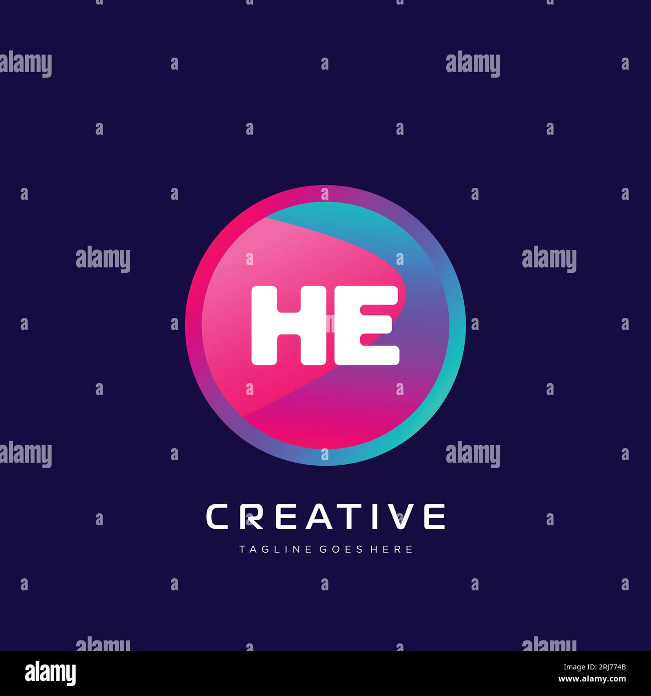 initial logo With Colorful template vector. Stock Vector