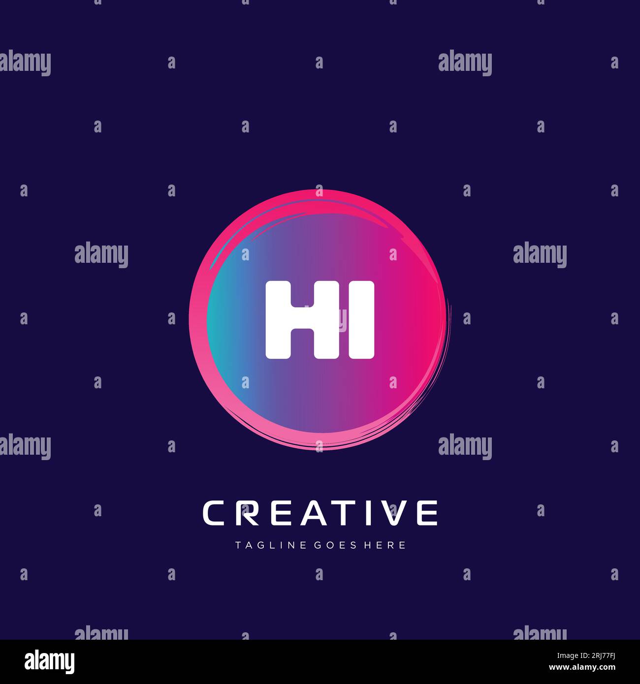 initial logo With Colorful template vector. Stock Vector
