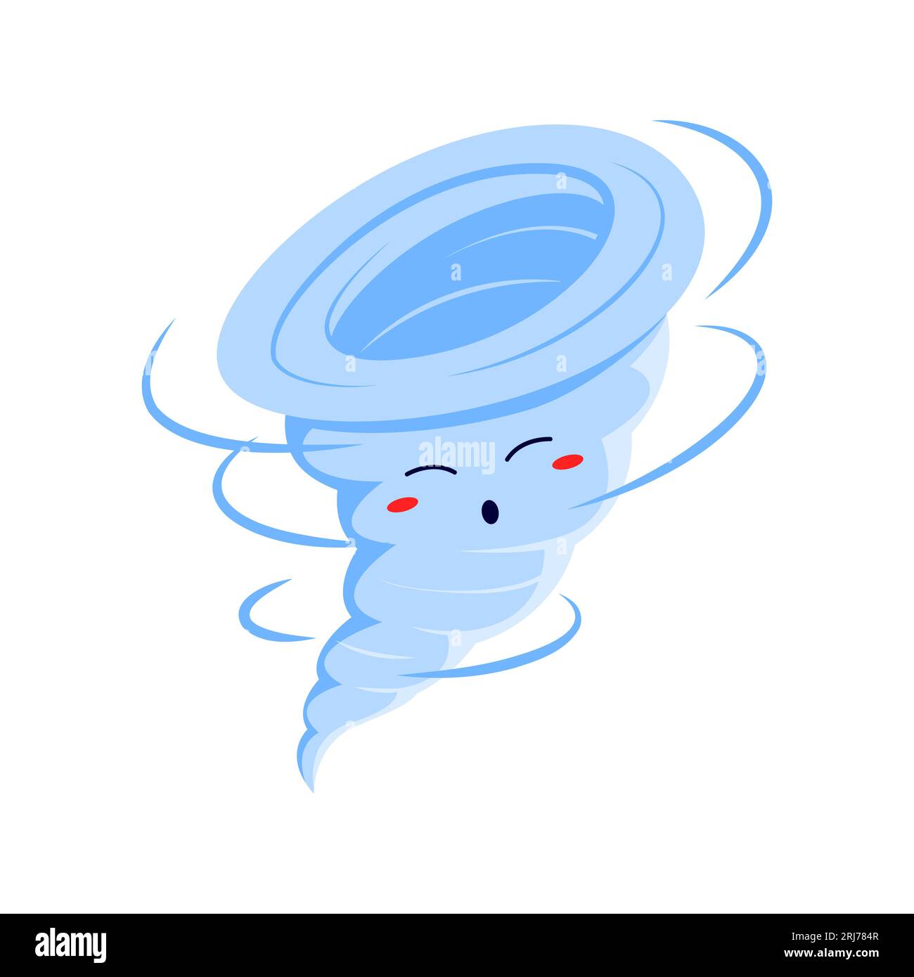 Tornado cartoon weather character, hurricane smiling vector personage. Funny destructive tornado, whirlwind or climate threat, extreme whirlwind Stock Vector