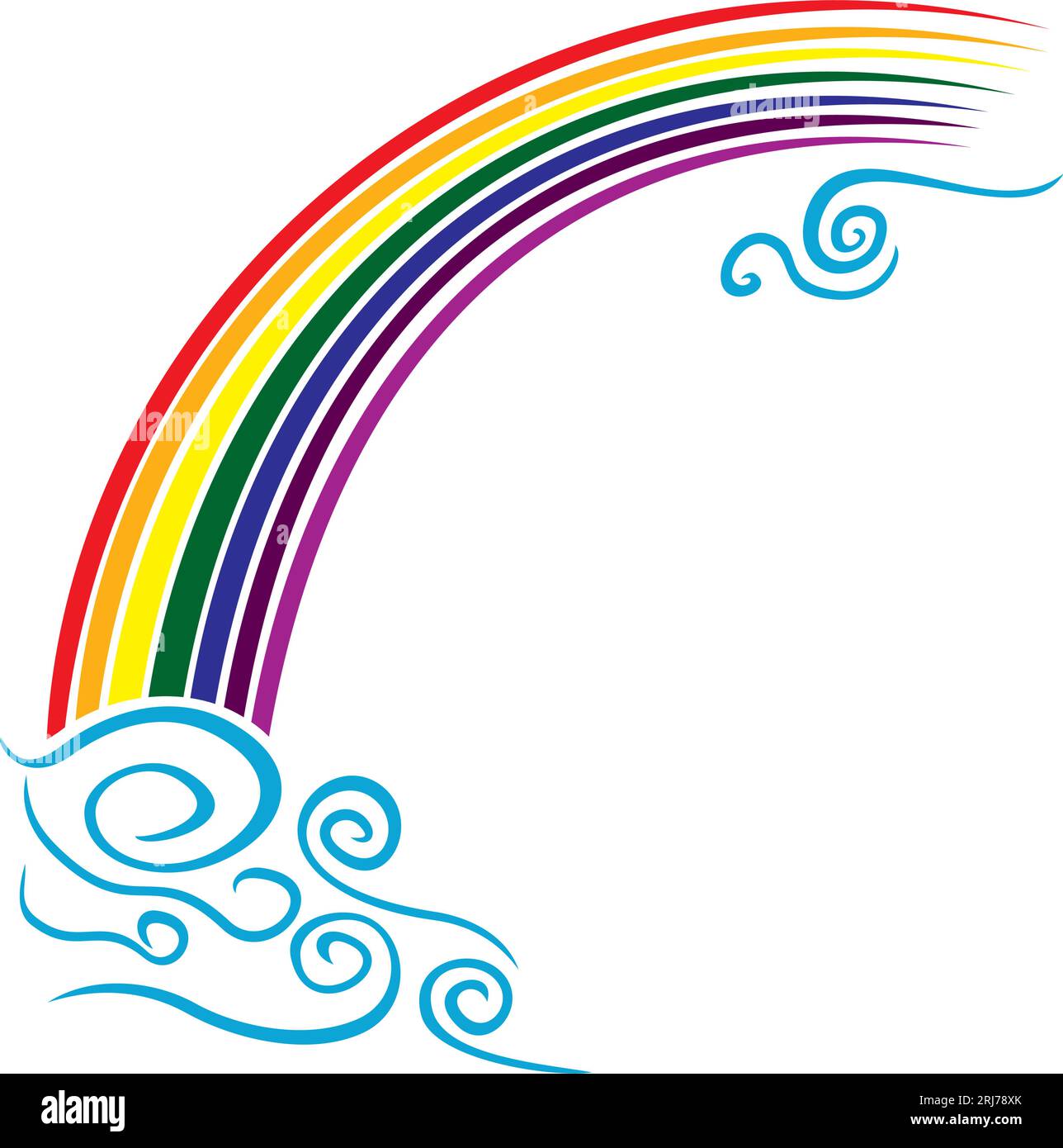 Colorful rainbow in the sketch Stock Vector