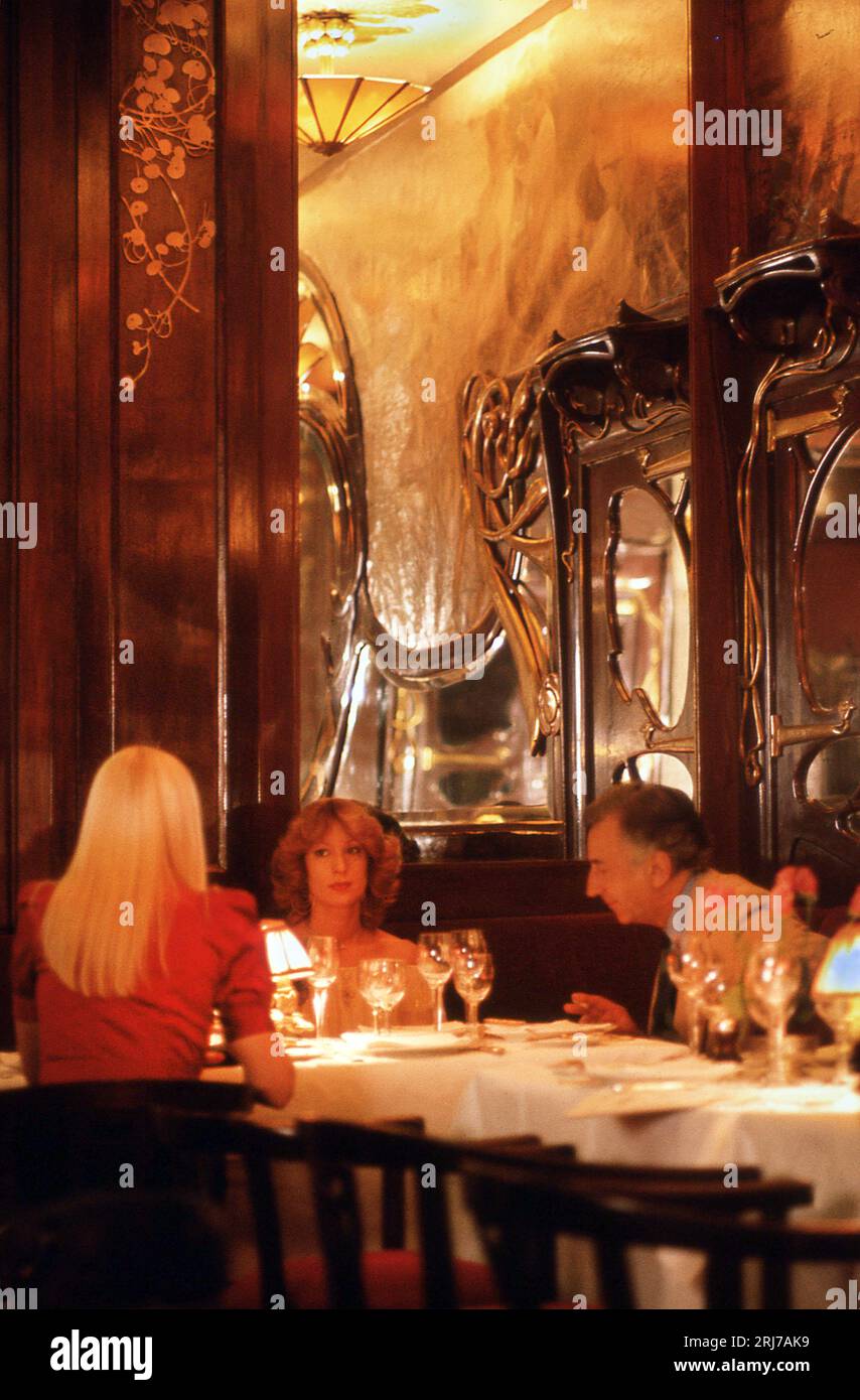 Diners at Maxims restaurant in Paris France 1977 Stock Photo