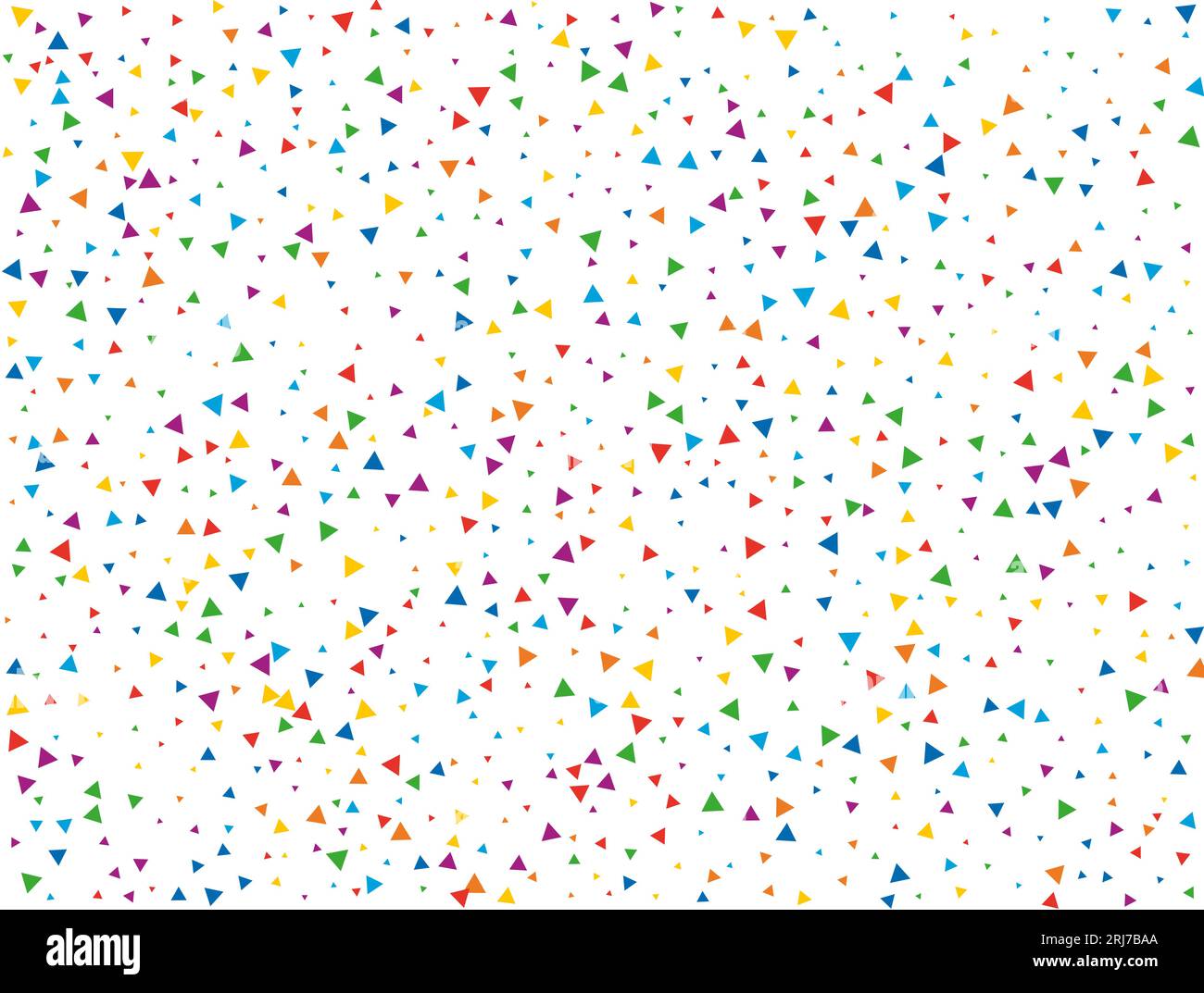 Triangular Rainbow Confetti. Rainbow glitter confetti background