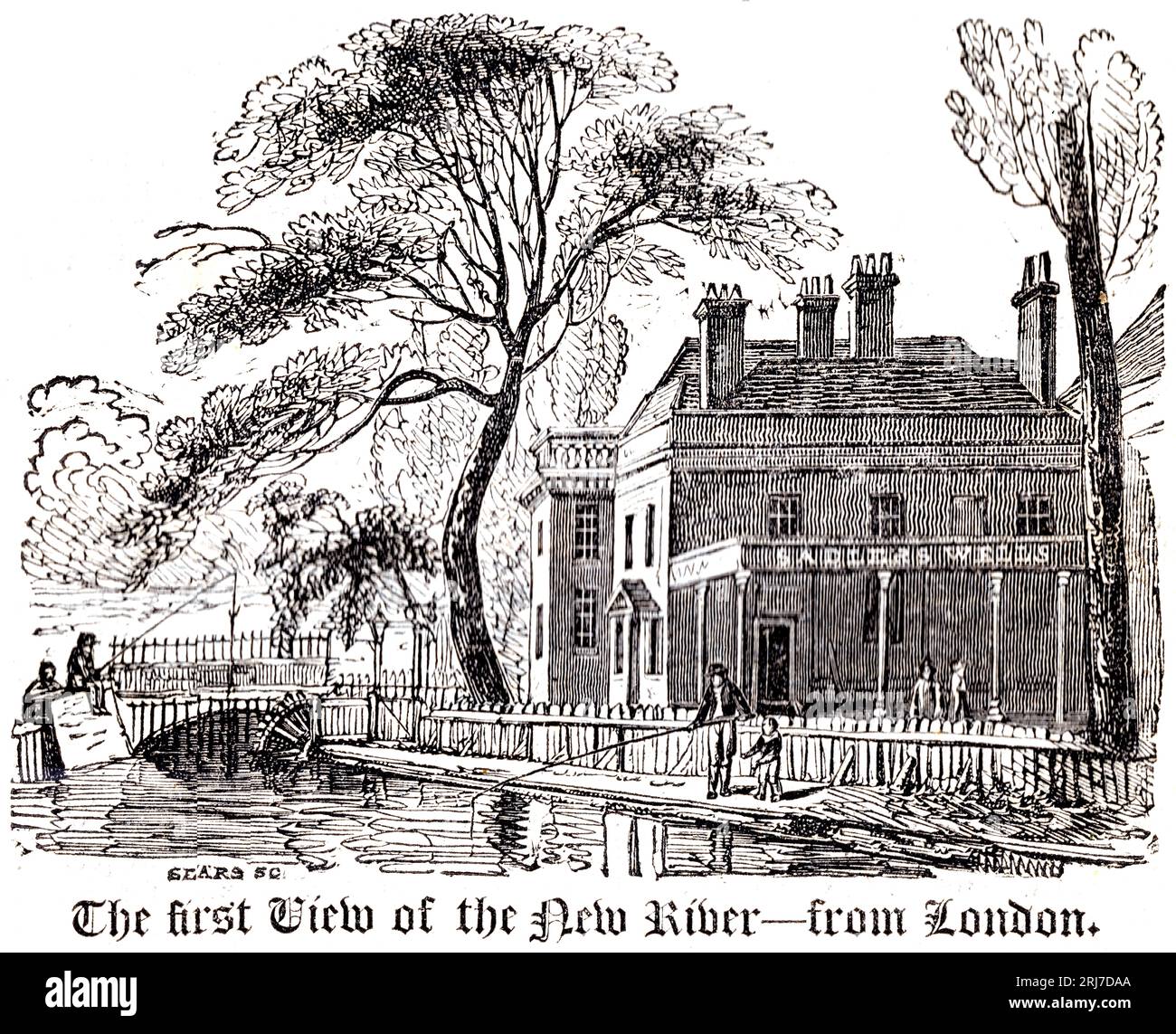 The Every-Day Book, William Hone (London, 1826) - The First View Of The New River From London by Matthew Urlwin Sears Stock Photo