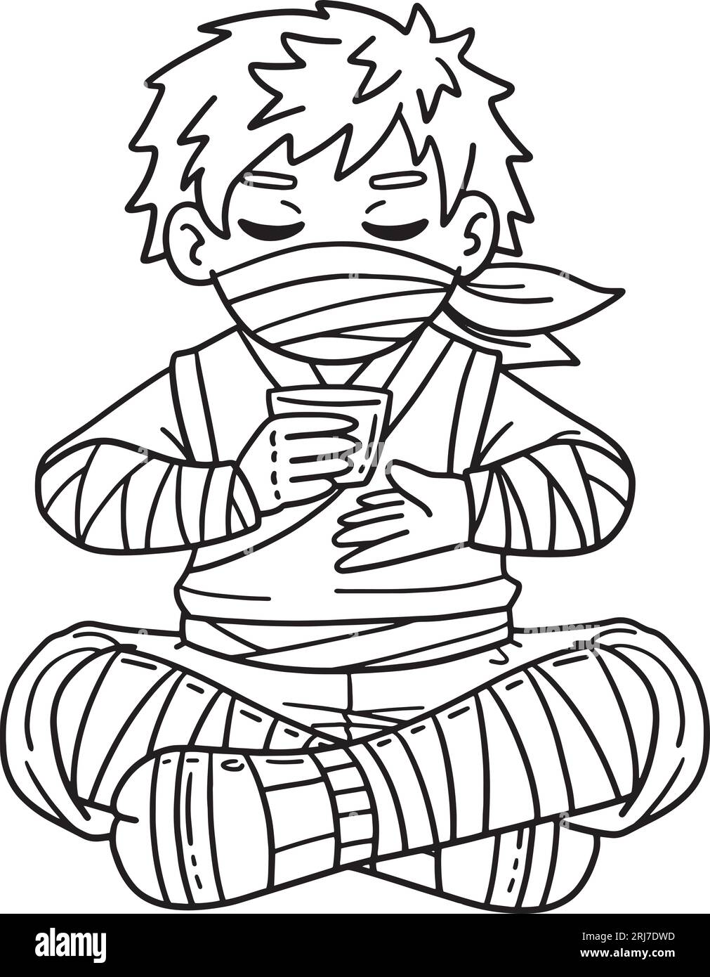 Ninja Drinking Tea Isolated Coloring Page For Kids Stock Vector Image ninja-drinking-tea-isolated-coloring-page-for-kids-stock-vector-image