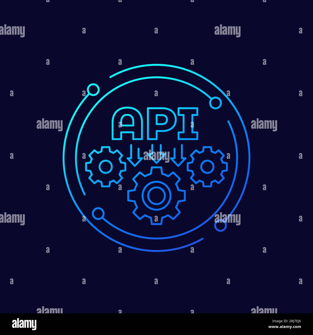 API icon for apps and web, linear design Stock Vector Image & Art - Alamy