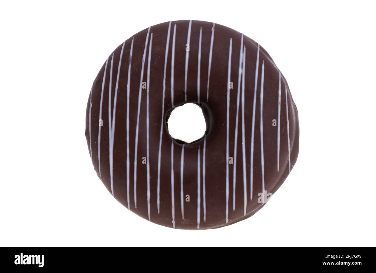chocolate donut isolated on white background Stock Photo - Alamy