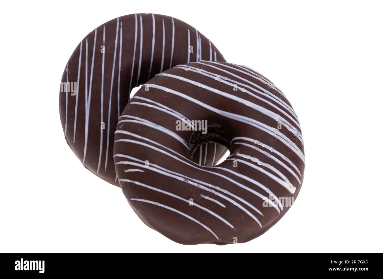 chocolate donut isolated on white background Stock Photo - Alamy