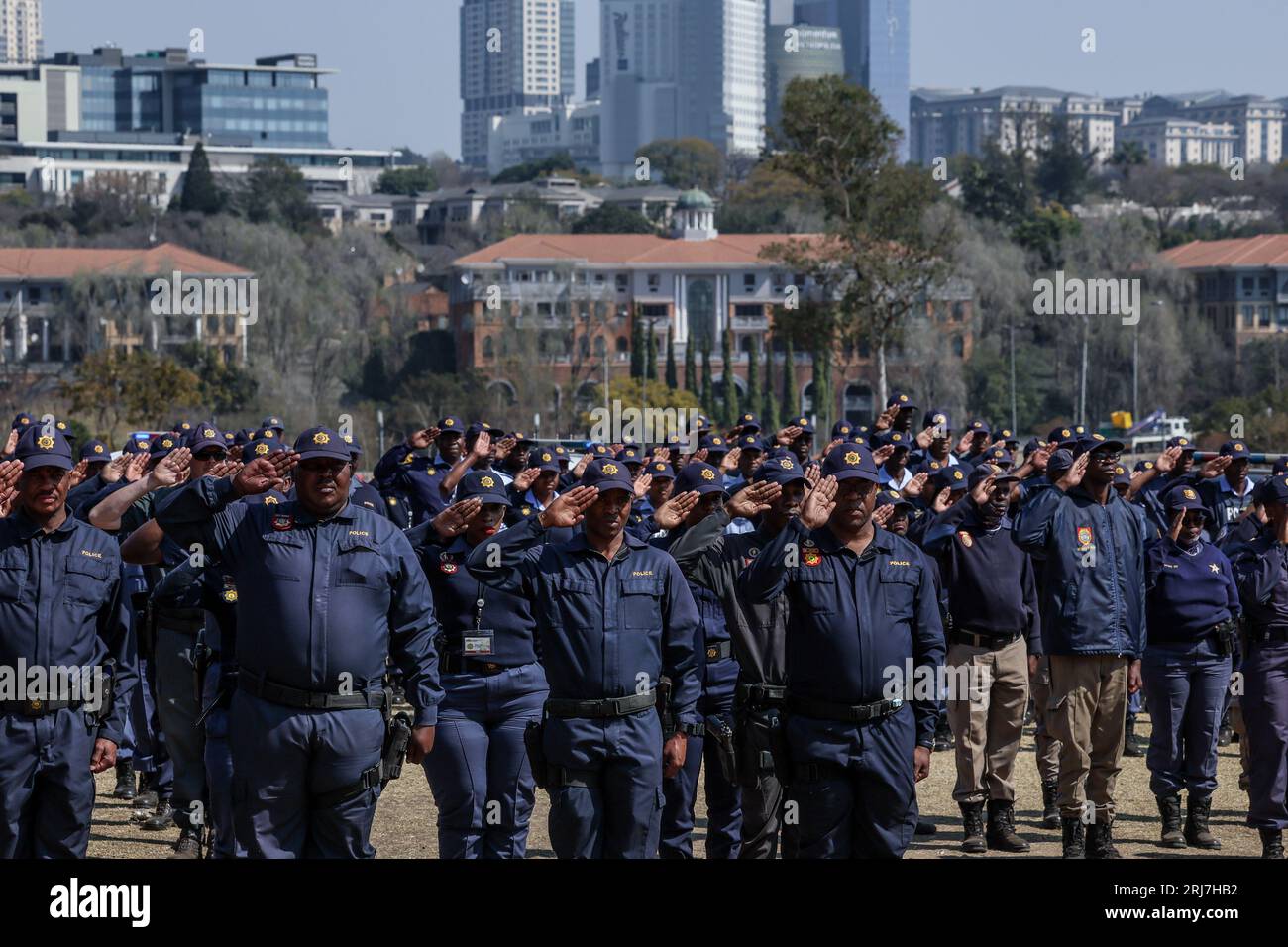 Johannesburg, South Africa. 21st Aug, 2023. Members of the South