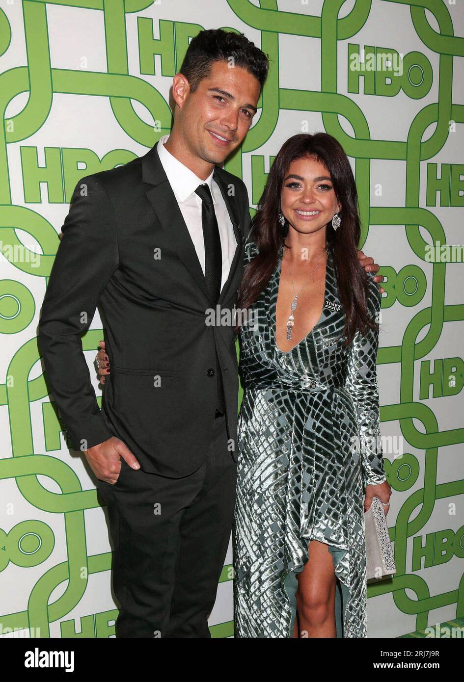 sachin and babi light blue dress Sarah Hyland Wears Strapless White Dress at Engagement Party