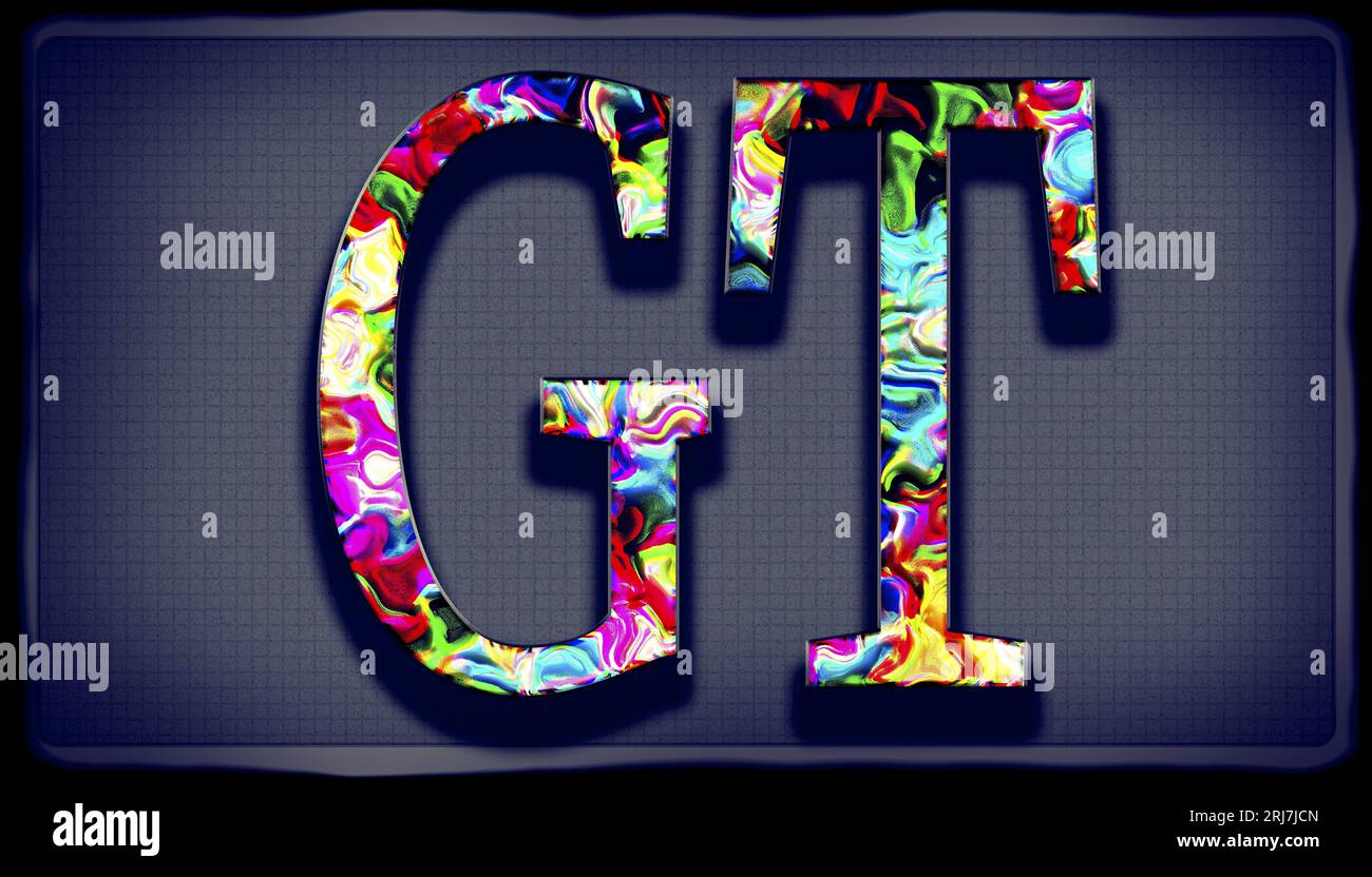 Double letter signature GT in an unique design named Painter rough