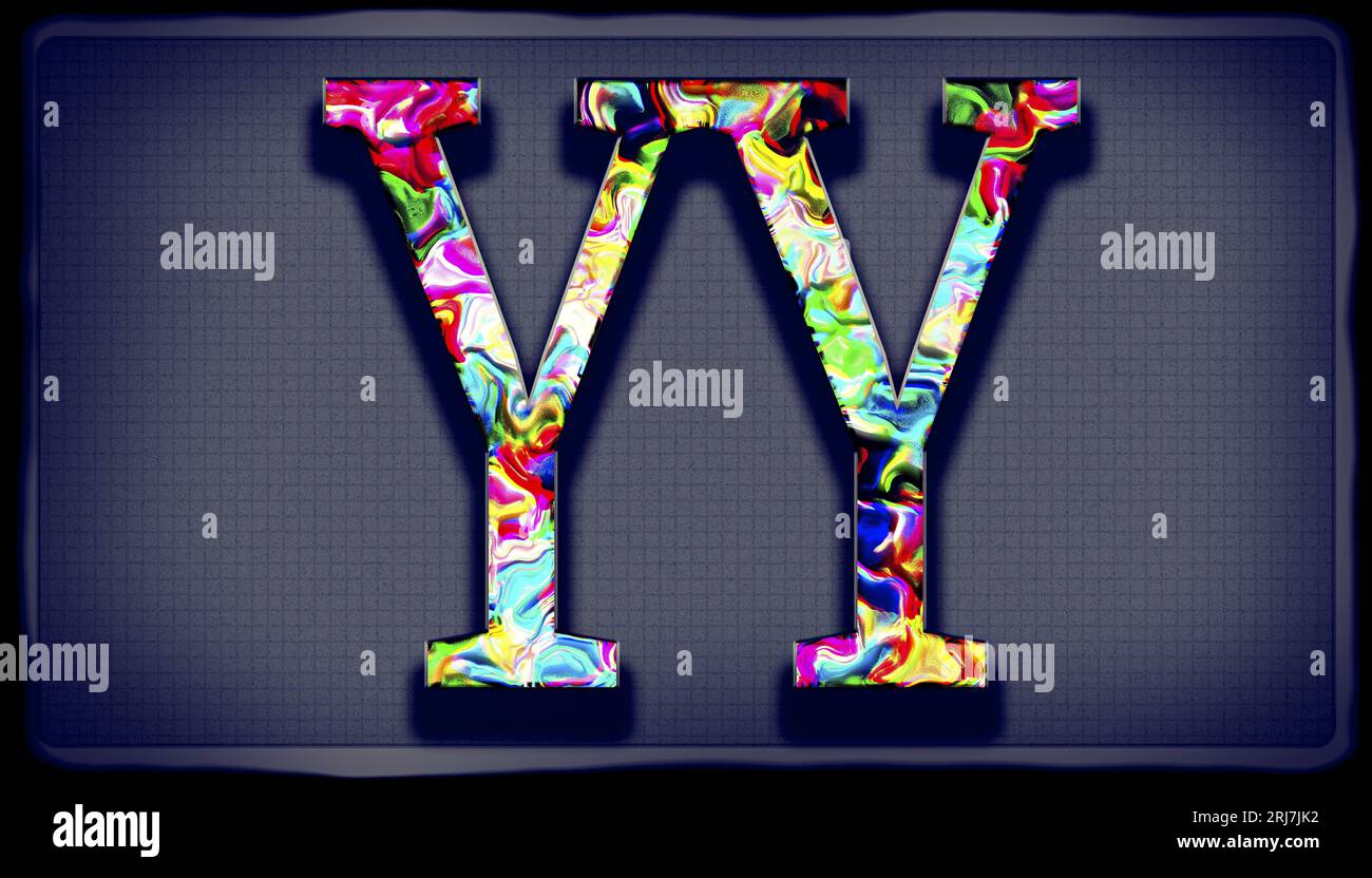 Double letter signature YY in an unique design named Painter rough