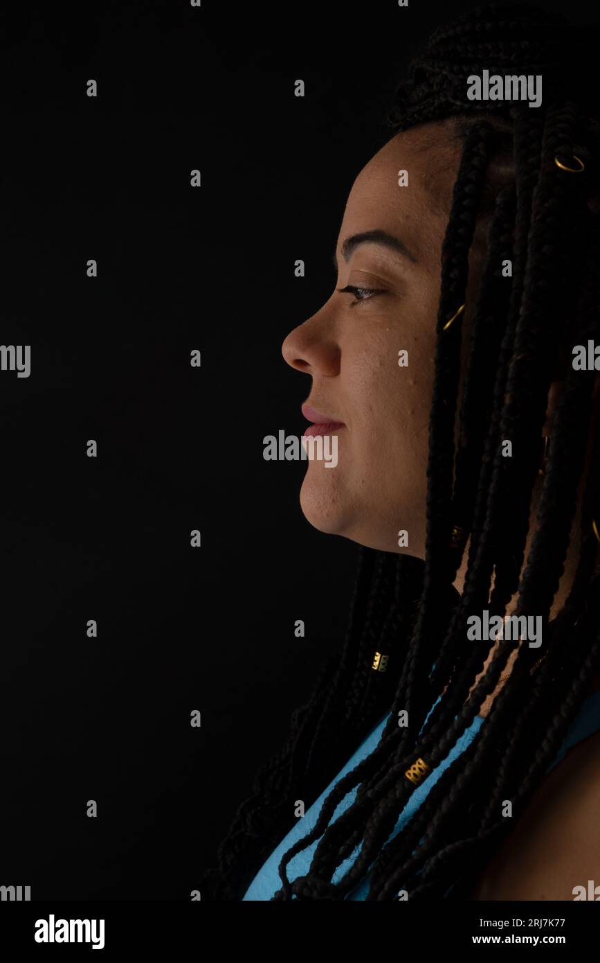 Black woman braids hi-res stock photography and images - Alamy