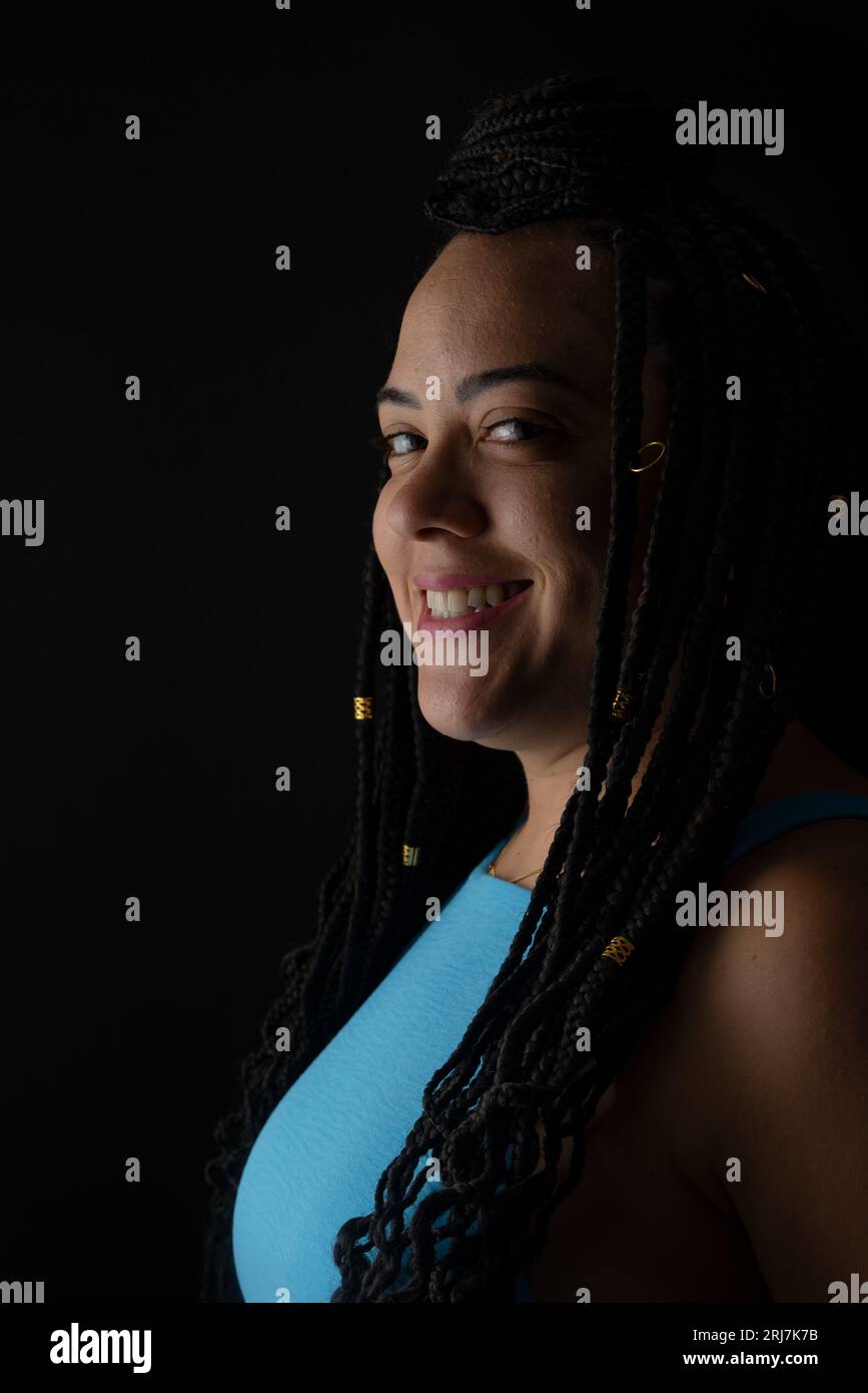 Black woman braids hi-res stock photography and images - Alamy