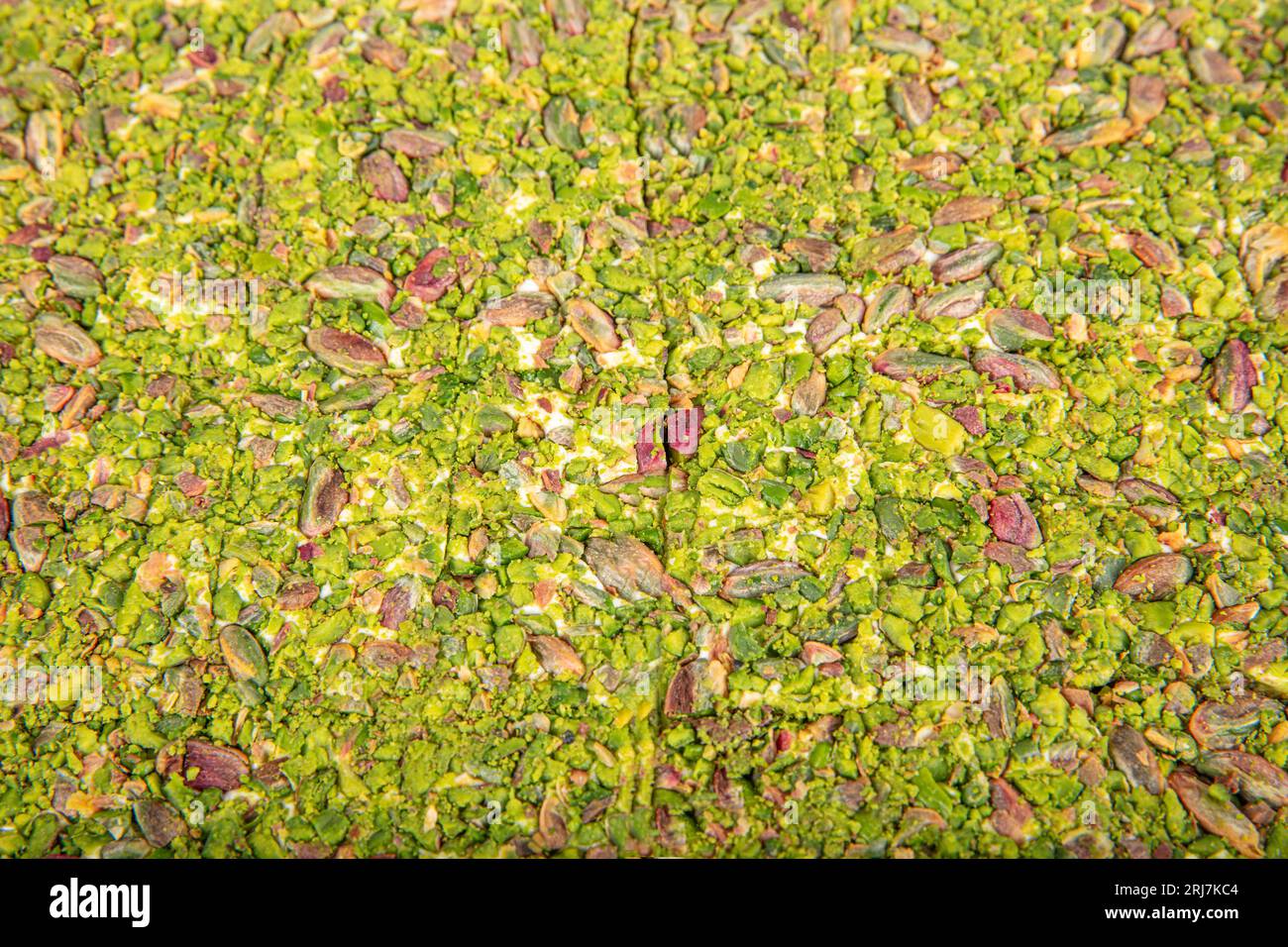 Assortment of Turkish delight with pistachio isolated on white ...