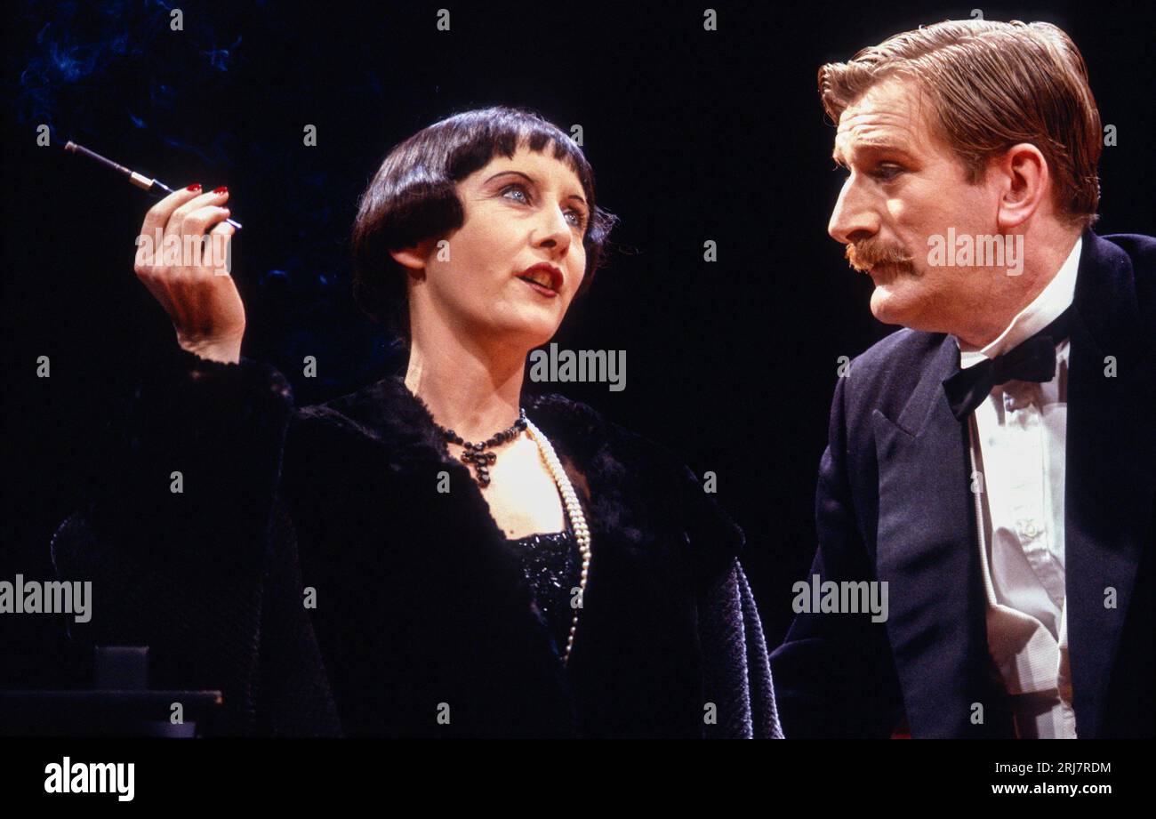 Gemma Jones (Strepponi), Malcolm Storry (Ricordi) in AFTER AIDA by Julian Mitchell at The Old Vic, London SE1  19/03/1986  a Welsh National Opera production  musical director: Martin Andre  design: Bob Crowley  lighting: Jeff Beecroft  director: Howard Davies Stock Photo