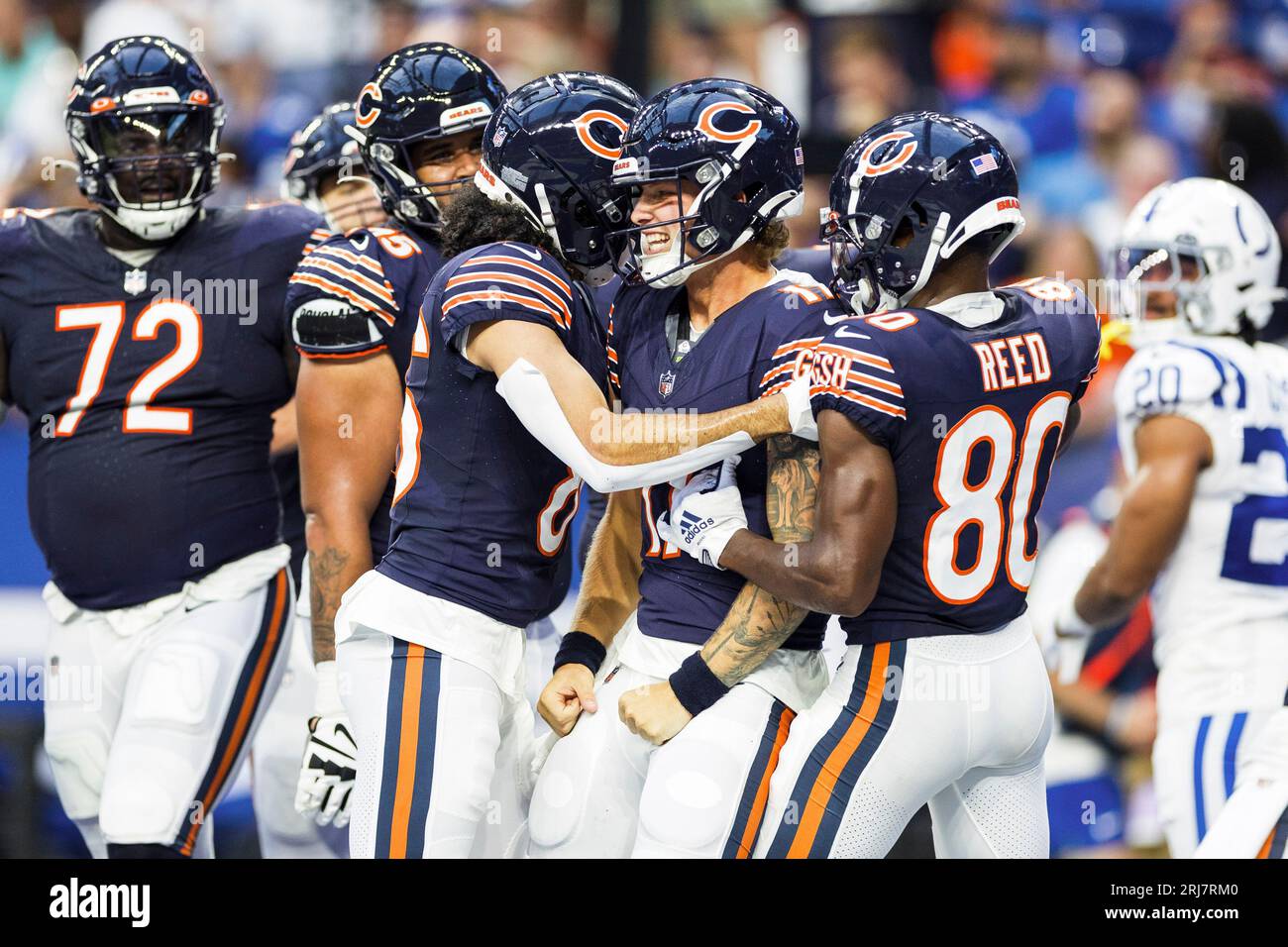 Chicago Bears quarterback Tyson Bagent scrambles for a touchdown