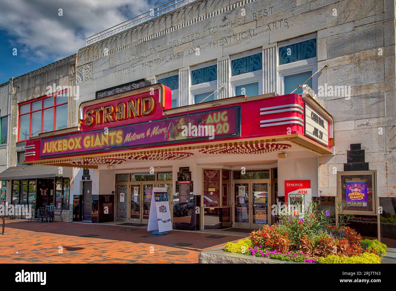 Marietta Town Square Strand Theater Stock Photo