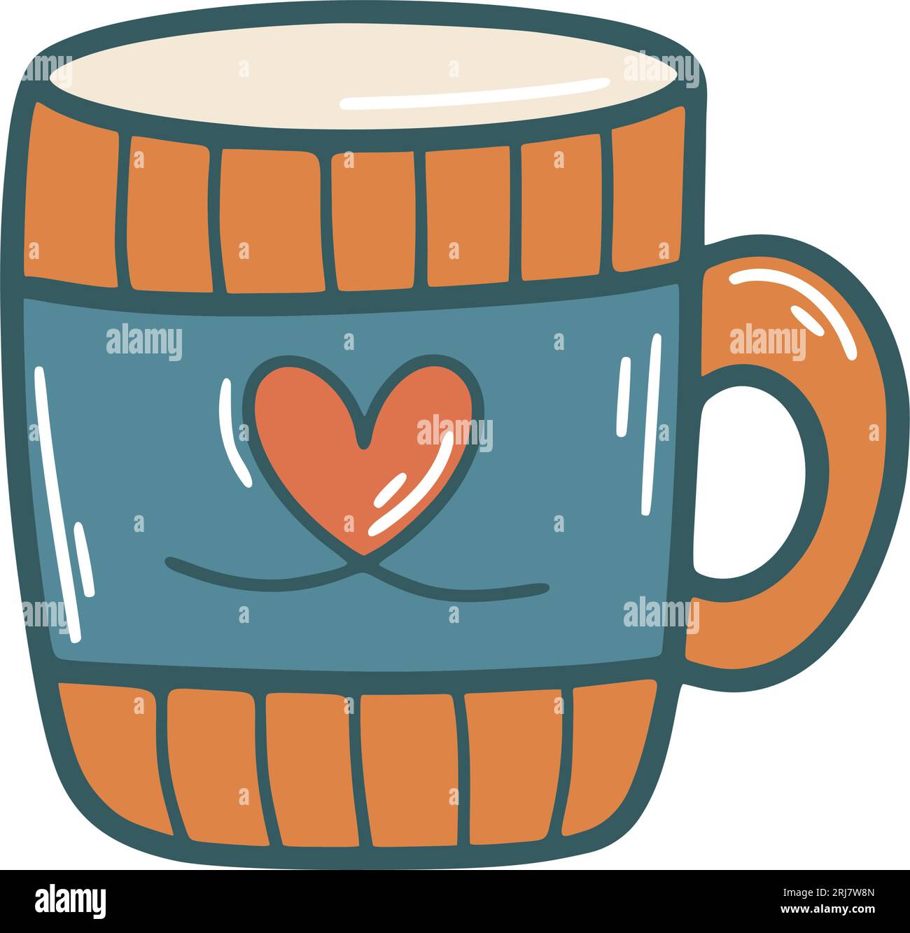 Premium Vector  Cute cup of tea or coffee illustration simple mug clipart  cozy home doodle