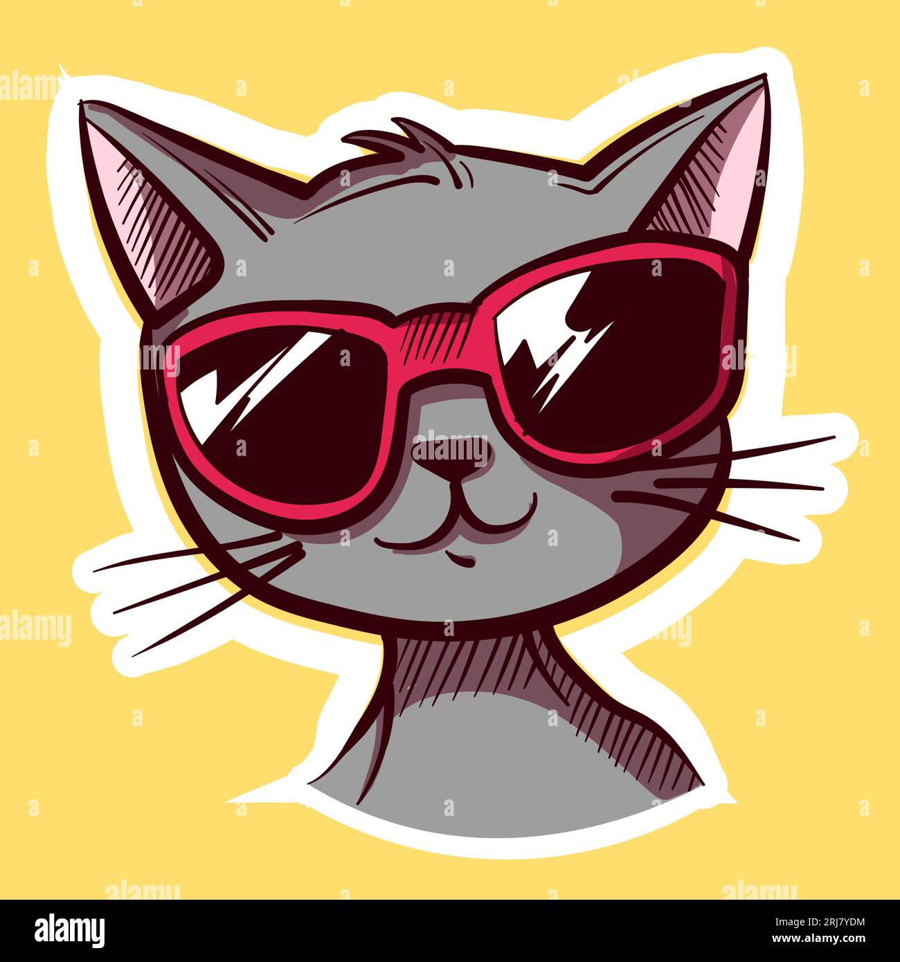 EMOJI CAT. ANGRY EMOJI AVIATOR SUNGLASSES