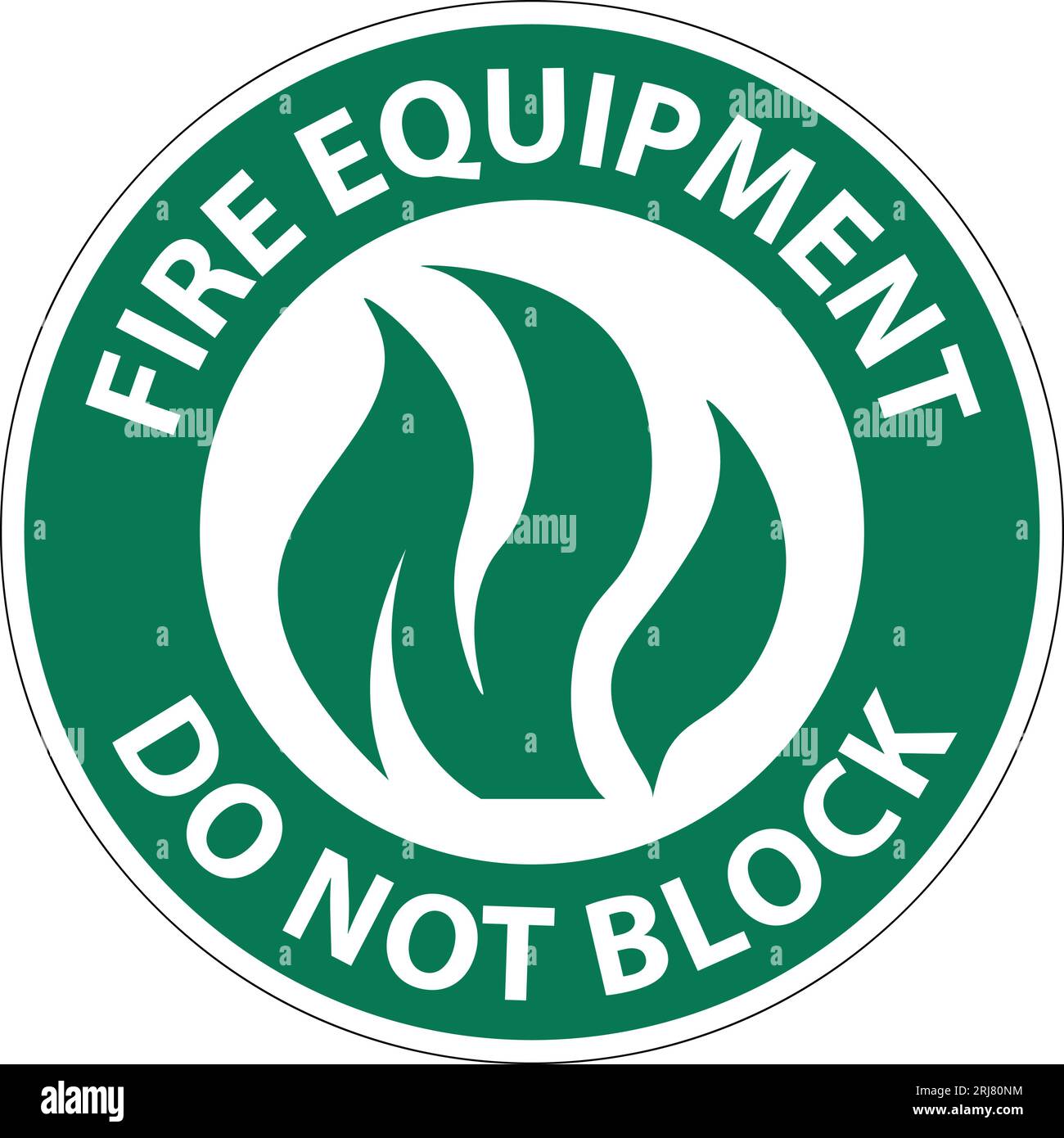 Floor Sign Fire Equipment Do Not Block Stock Vector Image & Art Alamy