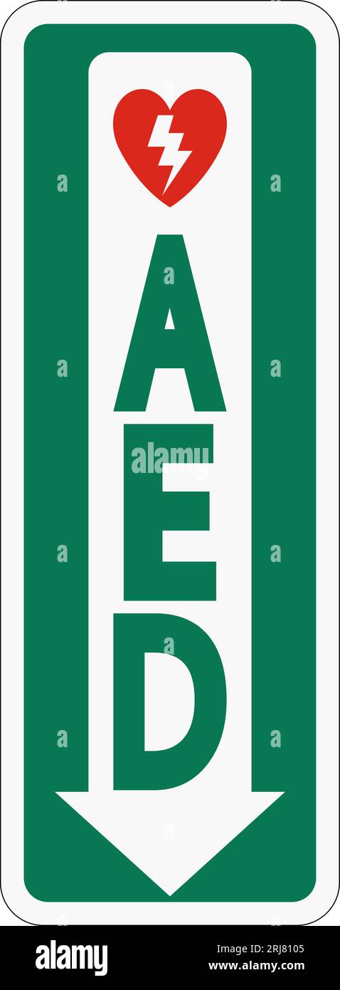 Face Adhesive AED Sign Symbol,label icon on white background Stock ...